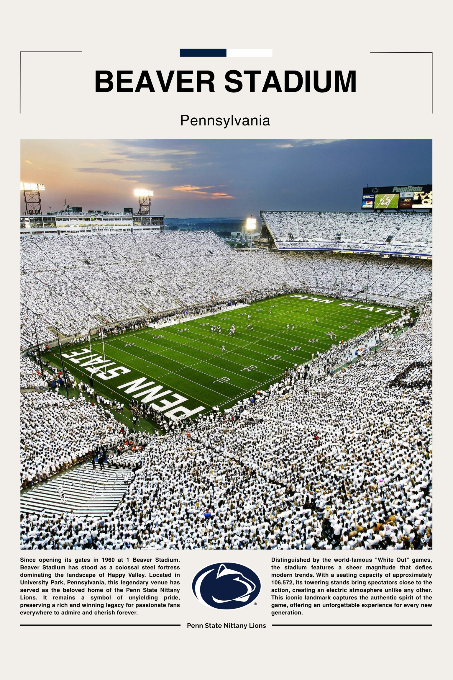 Beaver Stadium - Penn State Nittany Lions - Stadium Series