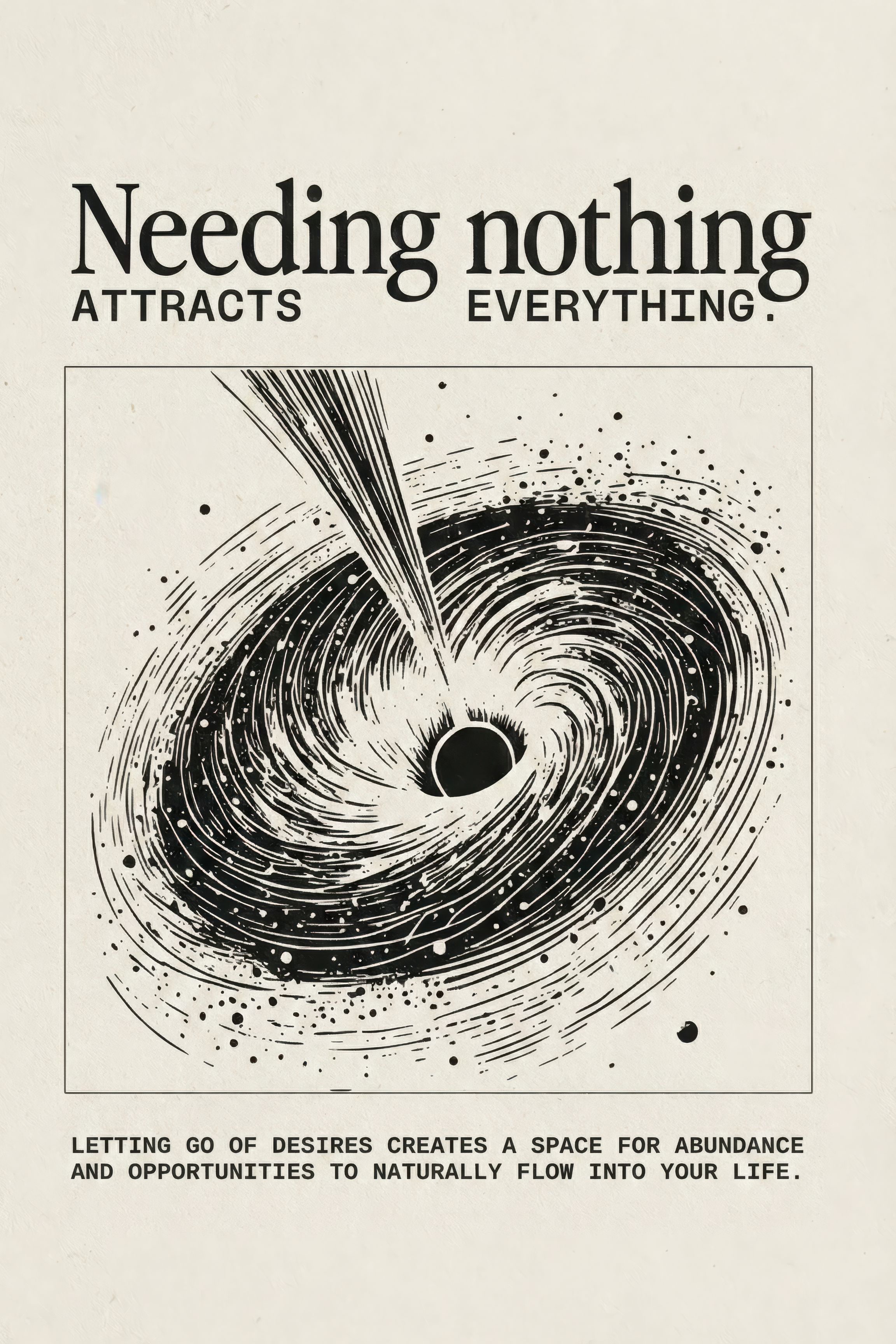 NEEDING NOTHIING