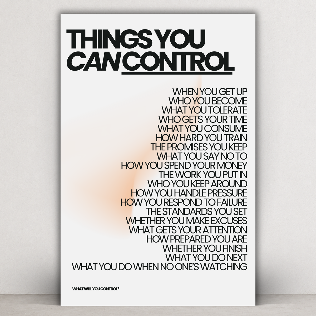 Things You Can Control