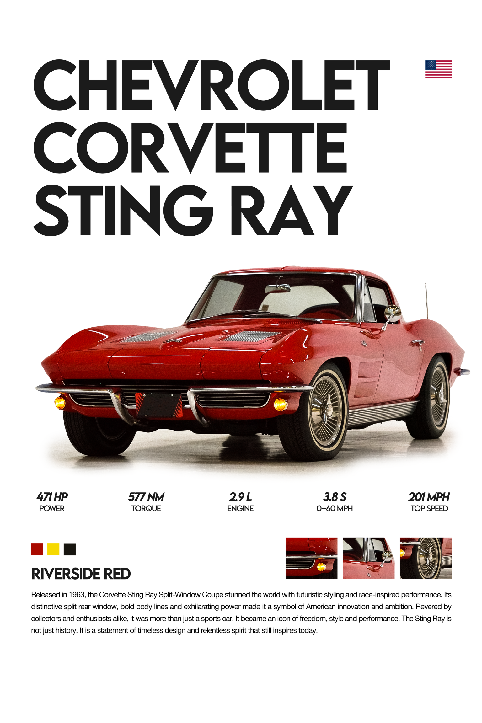Chevrolet Corvette Sting Ray - Riverside Red