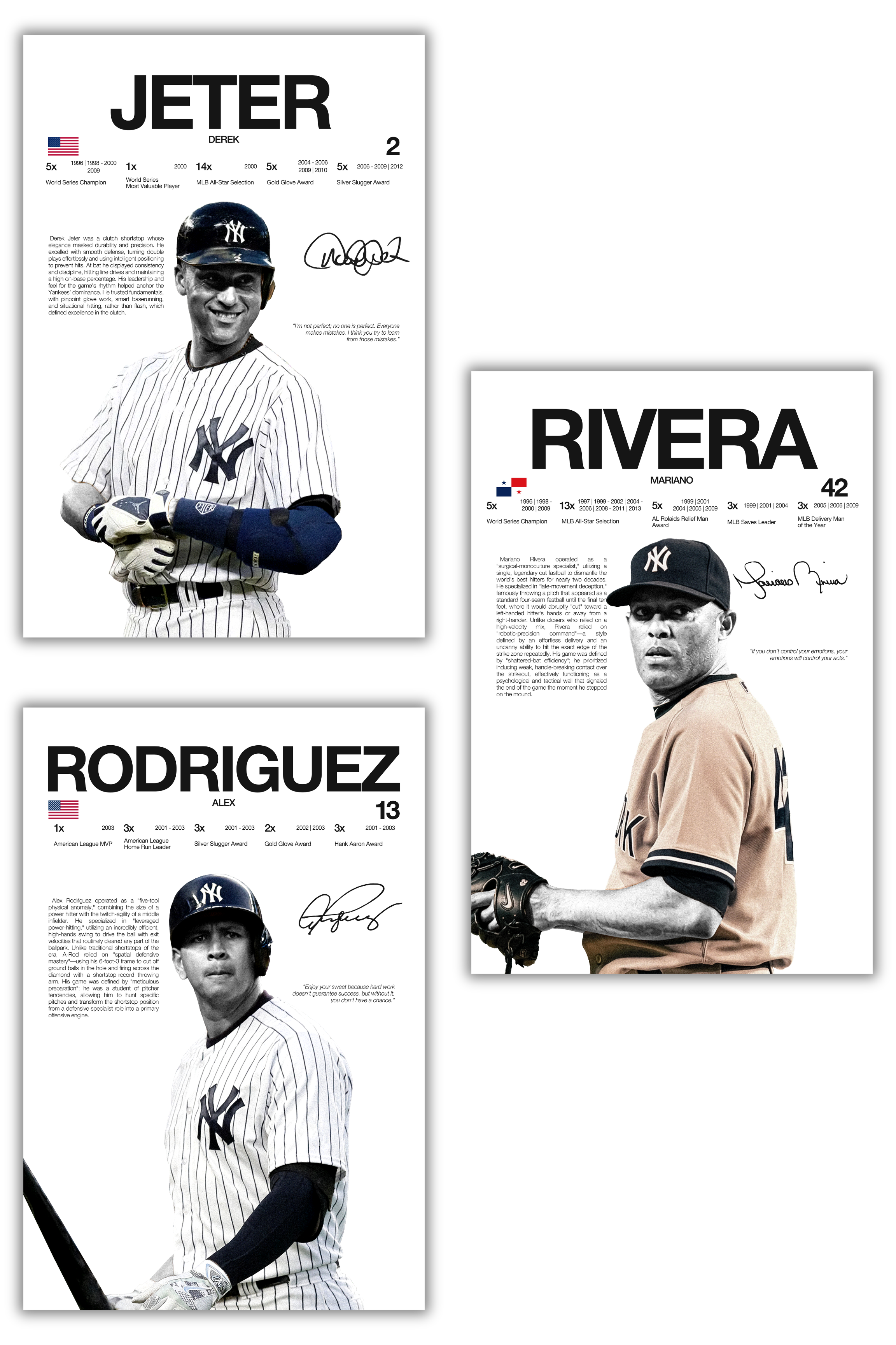 New York Yankees Throwback Baseball Bundle - 3 Pack