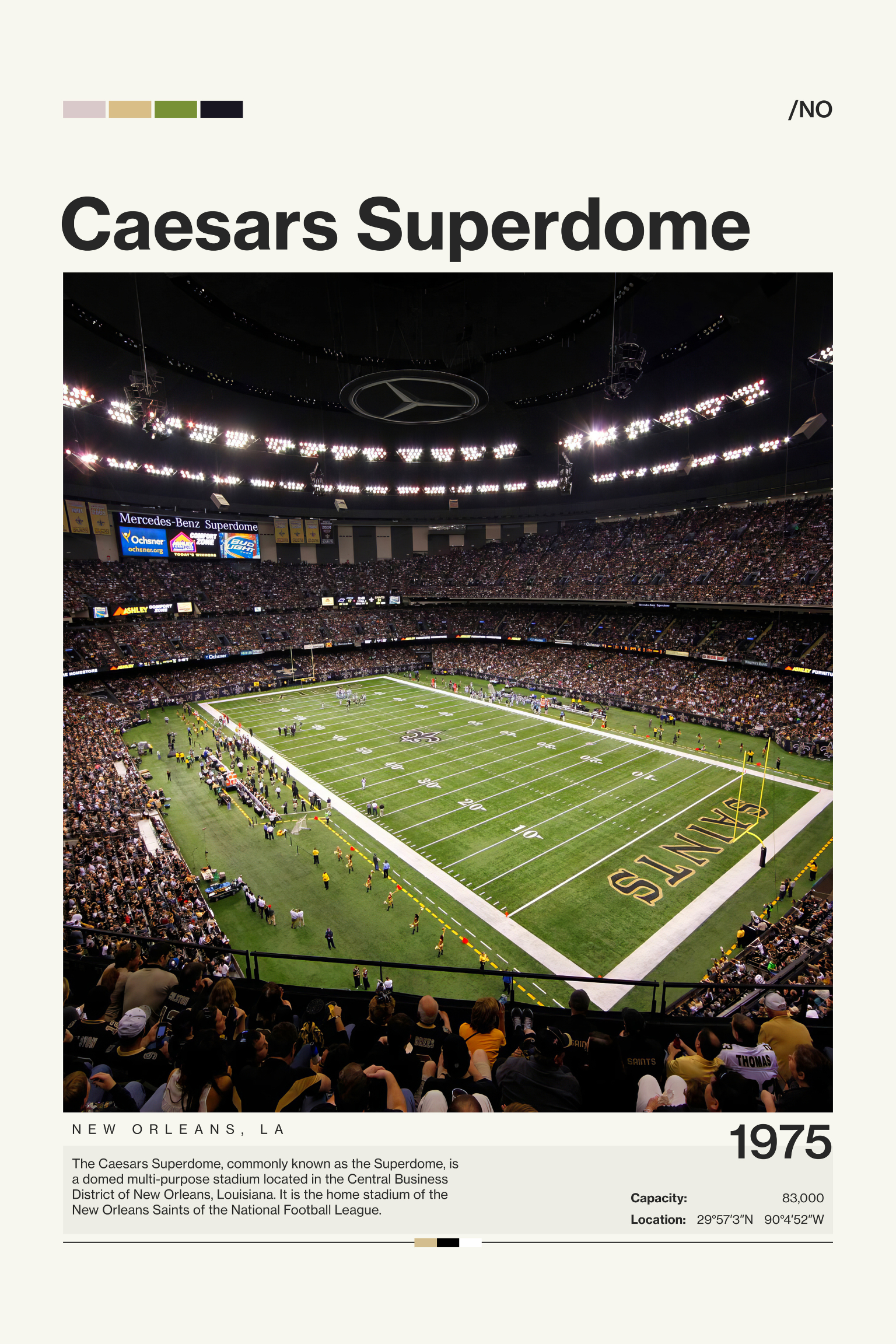 Caesar Superdome - New Orleans Saints - Stadium Series