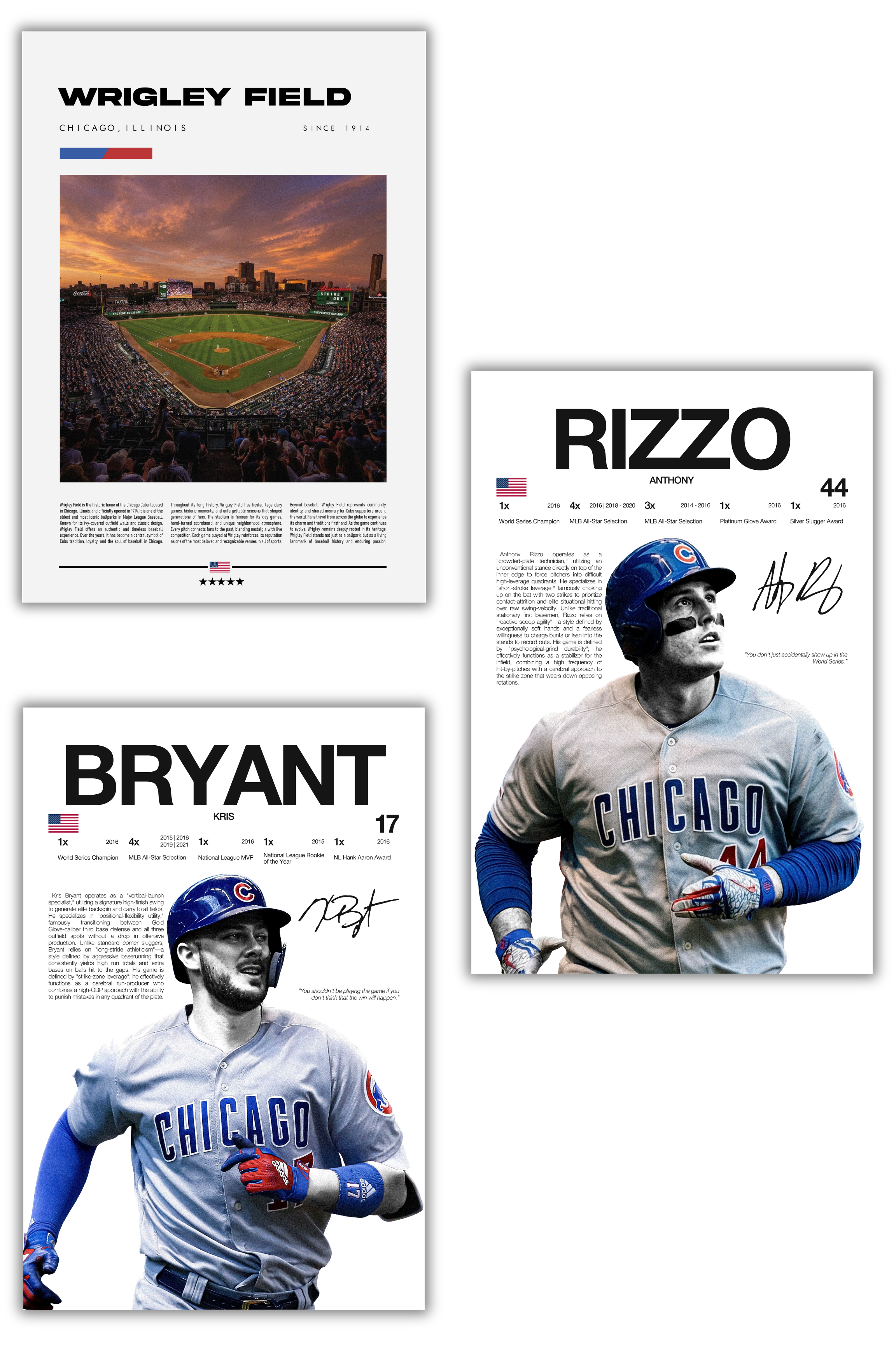 Chicago Cubs World Series Baseball Bundle - 3 Pack
