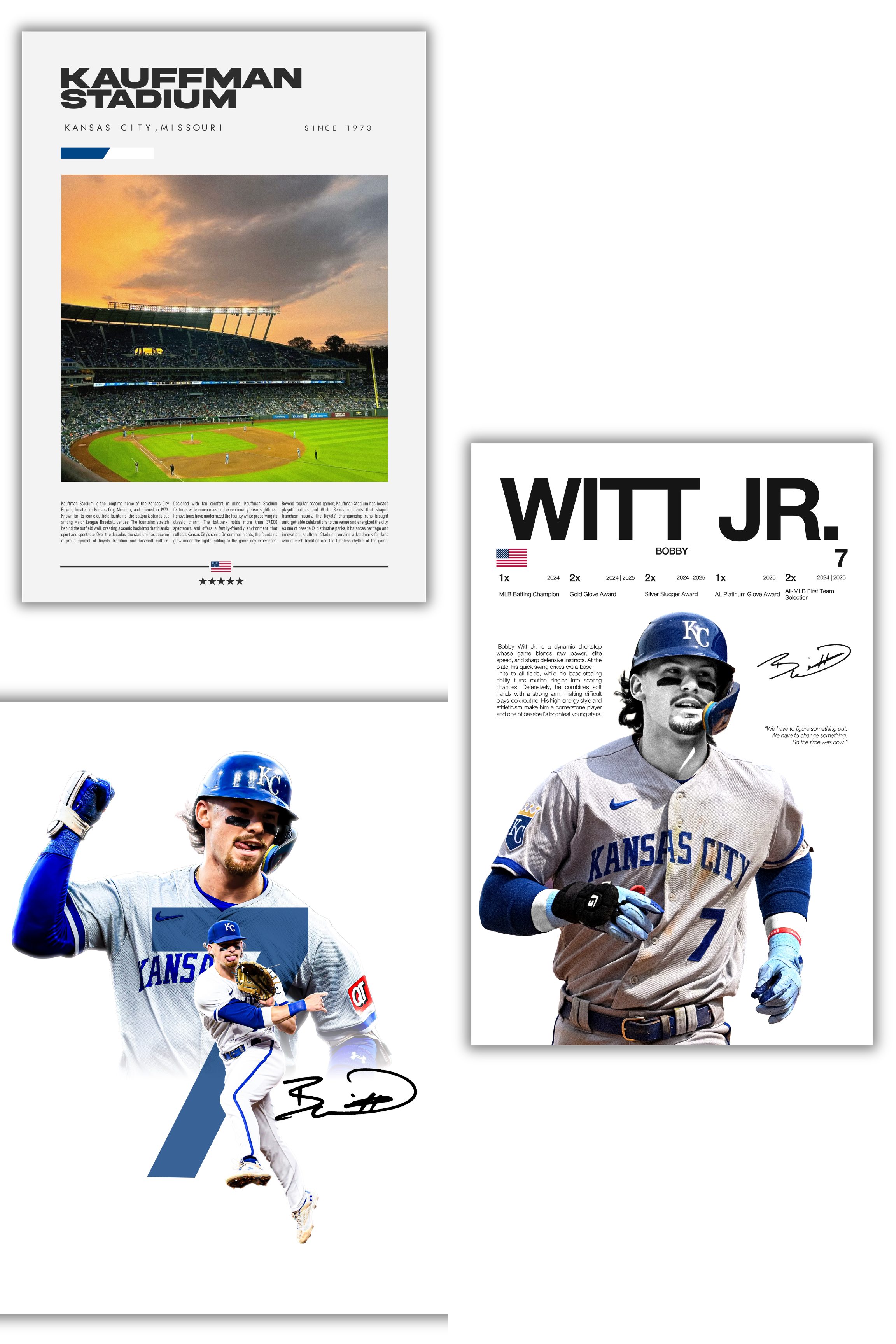 Bobby Witt Jr. Baseball Bundle - 3 Pack