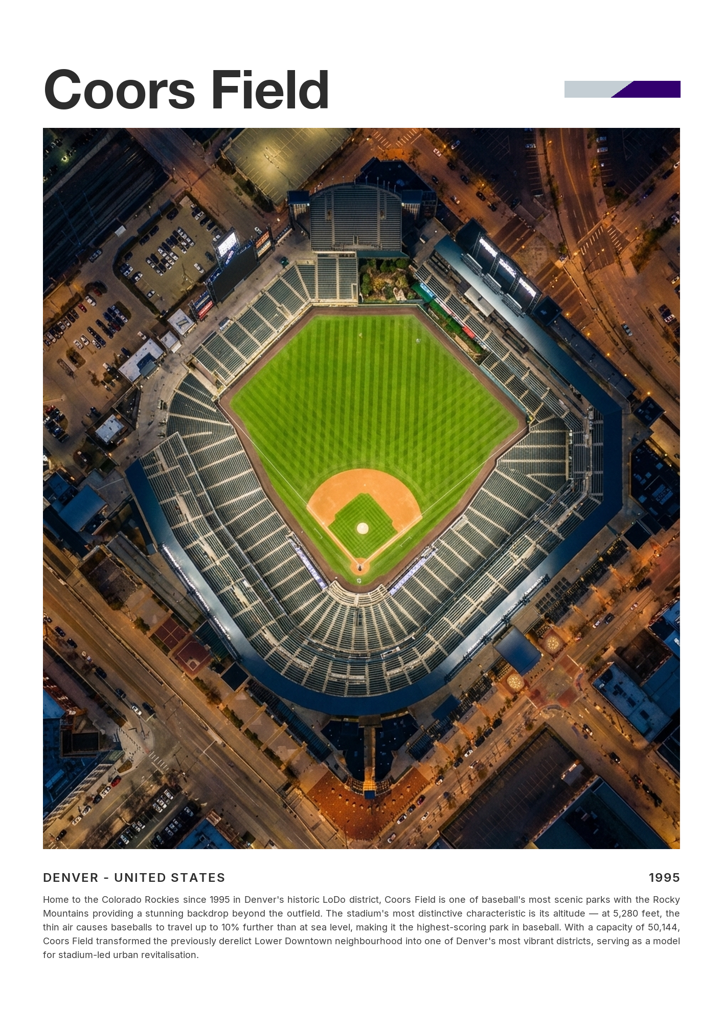 Coors Field - Colorado Rockies - Stadium Series