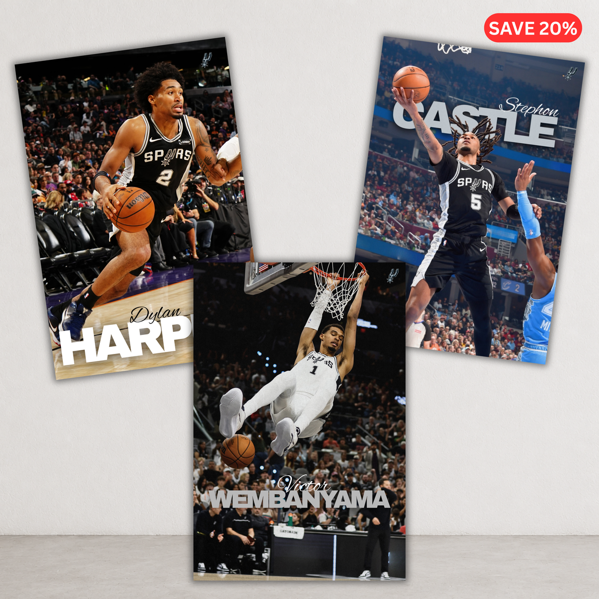 Spurs Icon Bundle - 3 Pack - Wemby, Harper, Castle