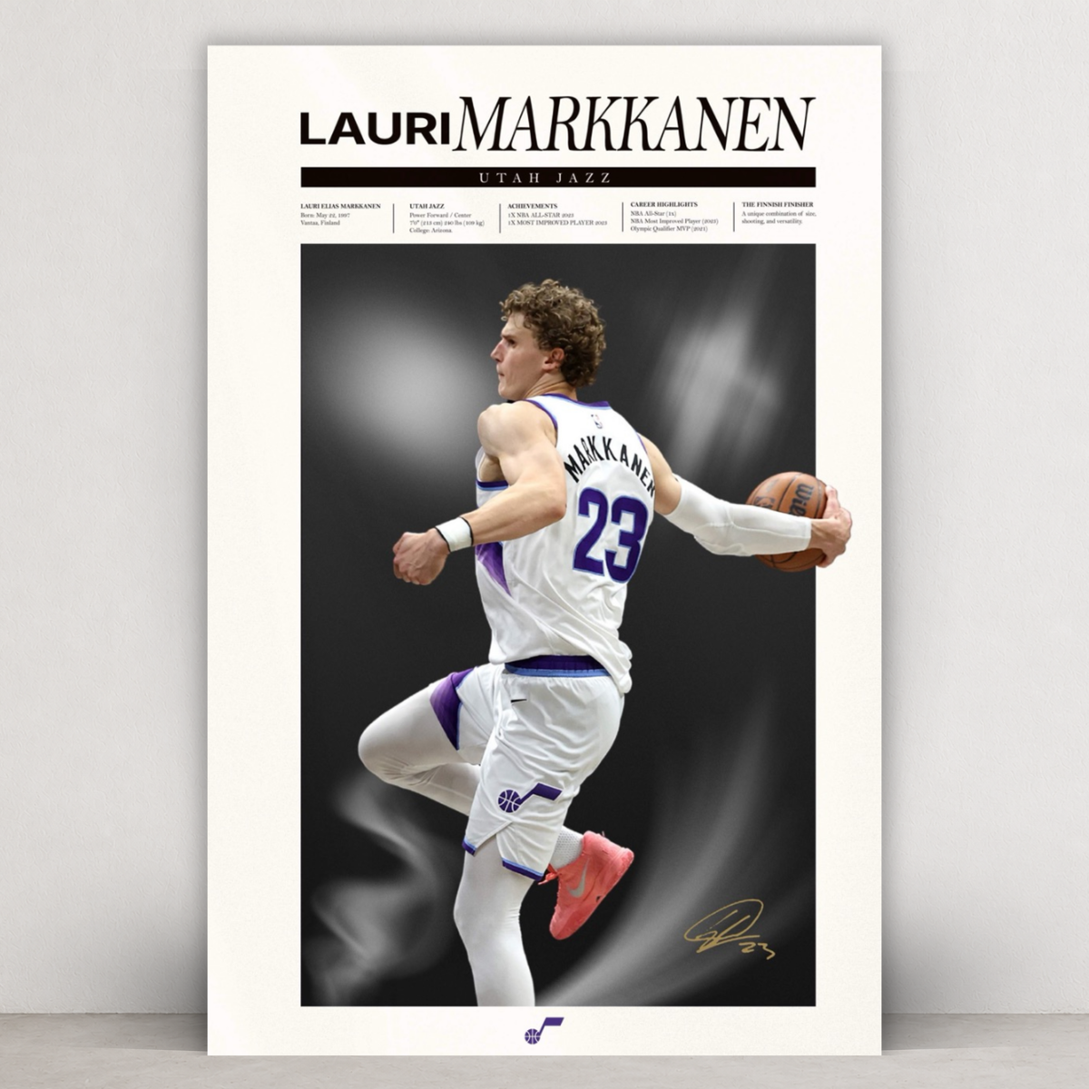Lauri Markkanen - Newsprint Series