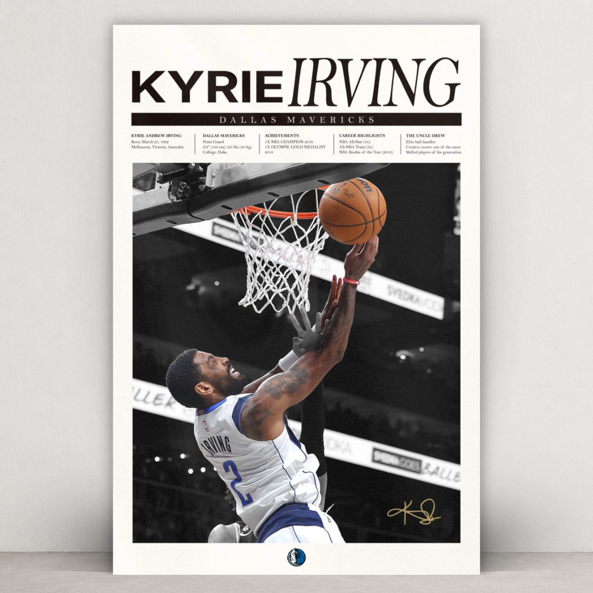 Kyrie Irving - Newsprint Series