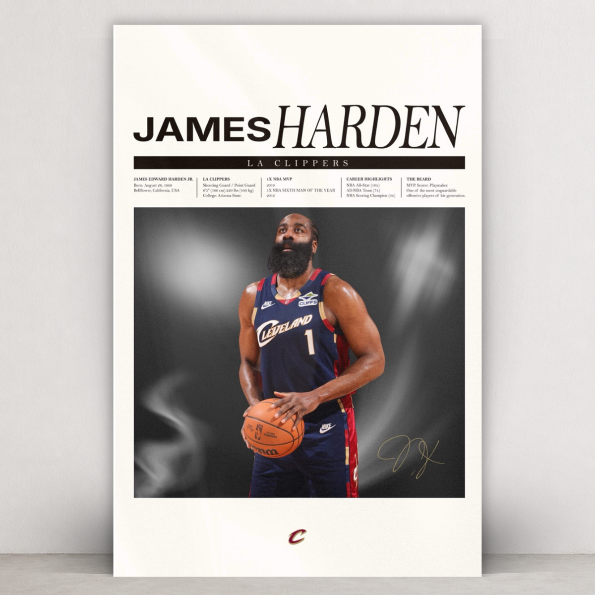 James Harden - Newsprint Series