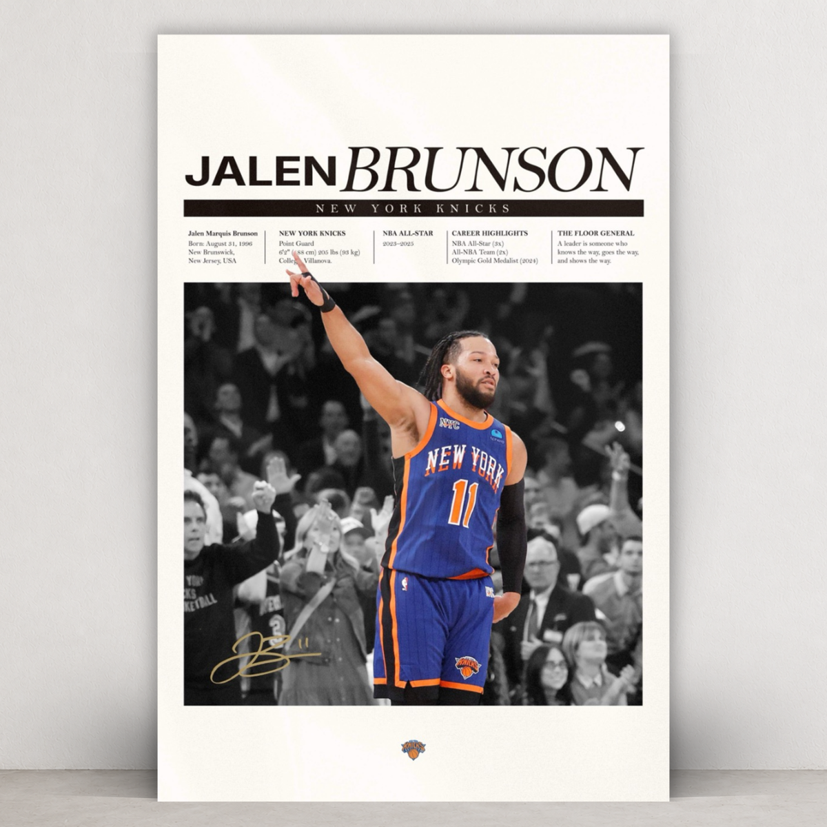 Jalen Brunson - Newsprint Series