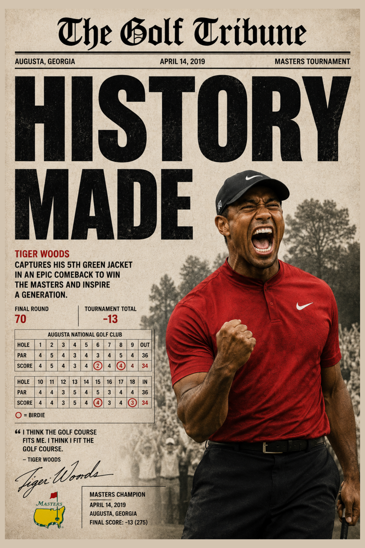 History Made - Tiger Woods