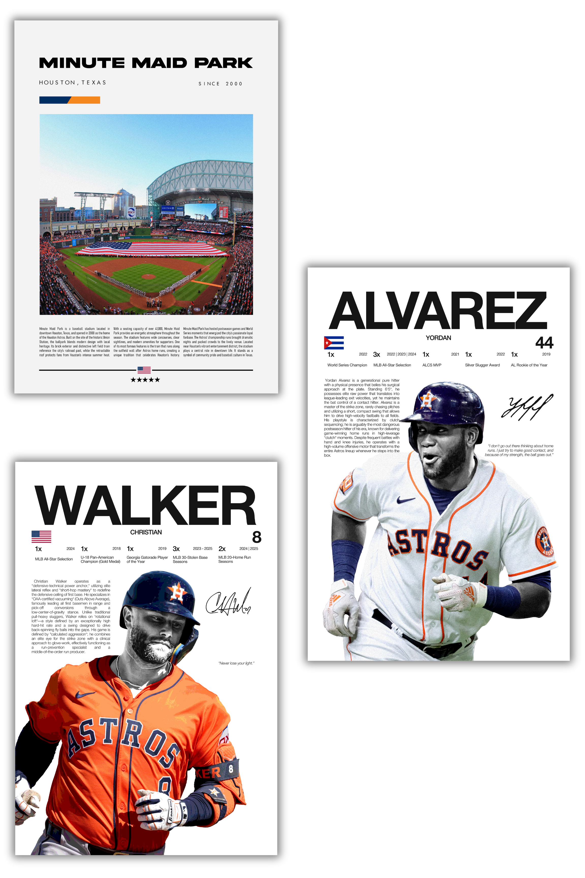 Houston Astros Baseball Bundle - 3 Pack