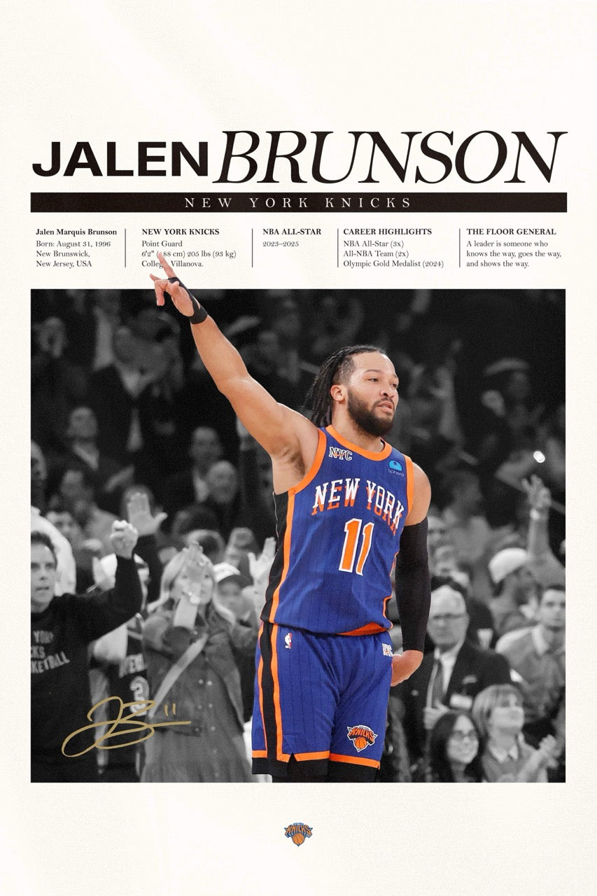 Jalen Brunson - Newsprint Series