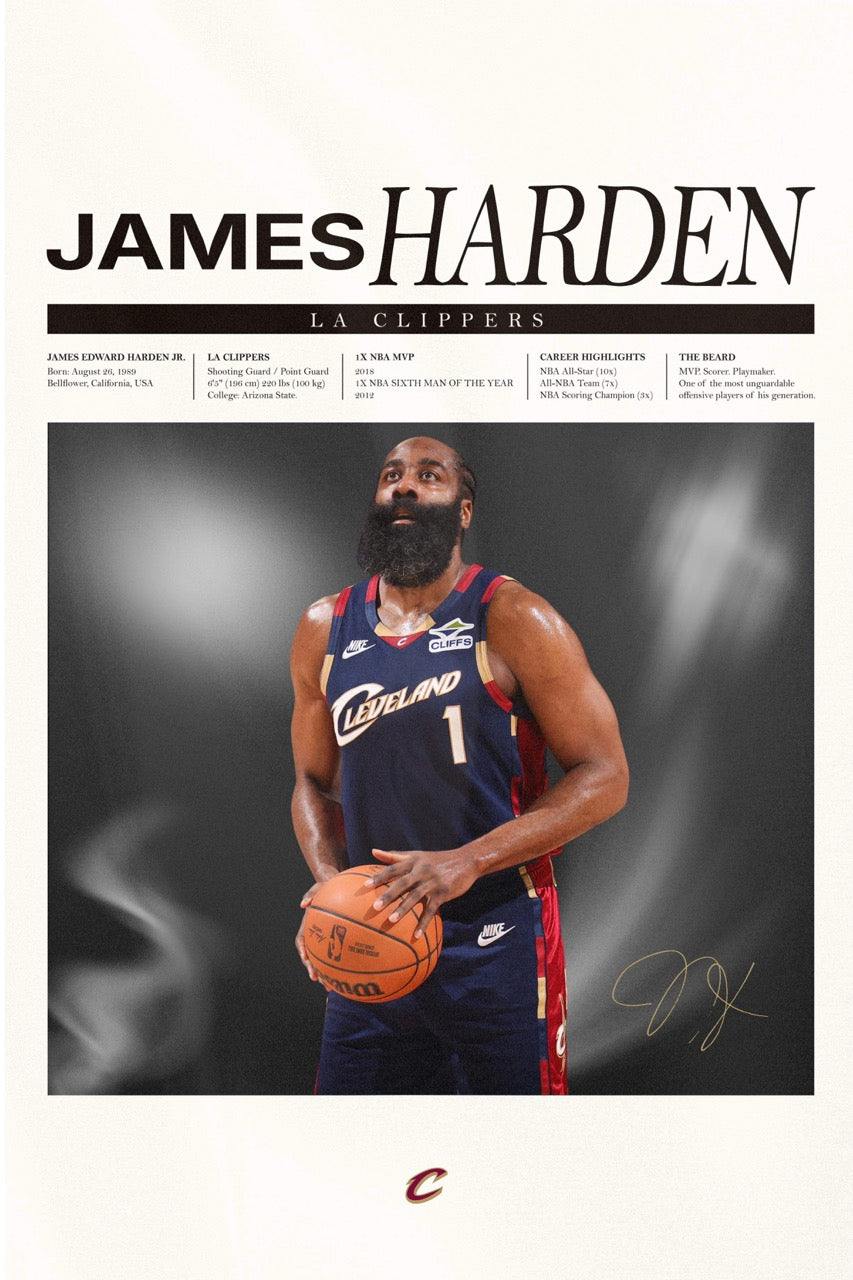 James Harden - Newsprint Series