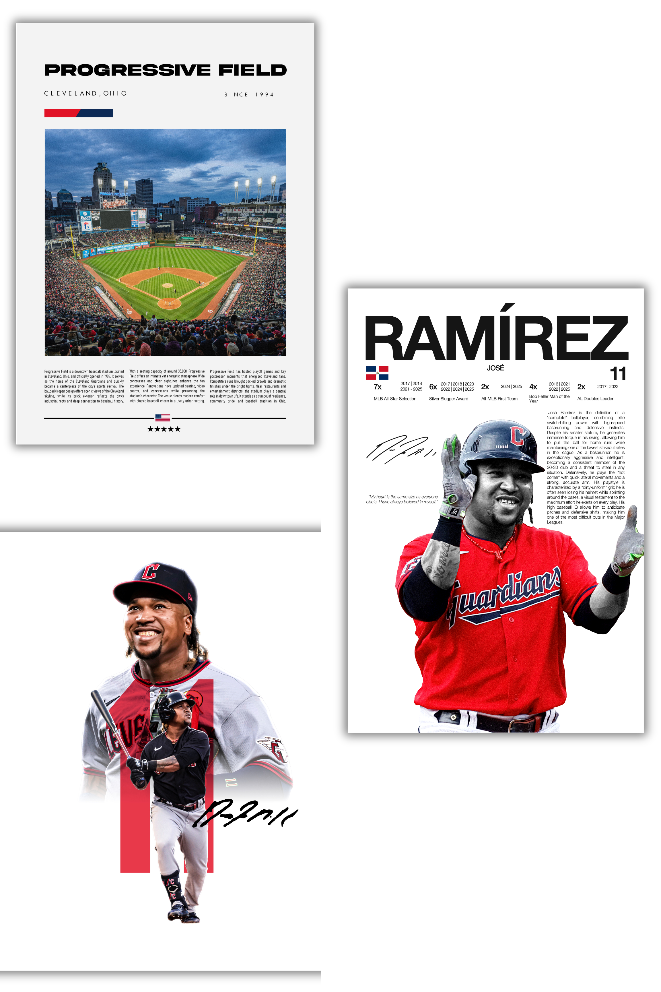 José Ramírez Baseball Bundle - 3 Pack