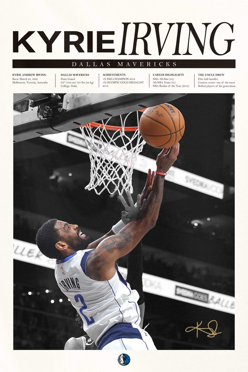 Kyrie Irving - Newsprint Series