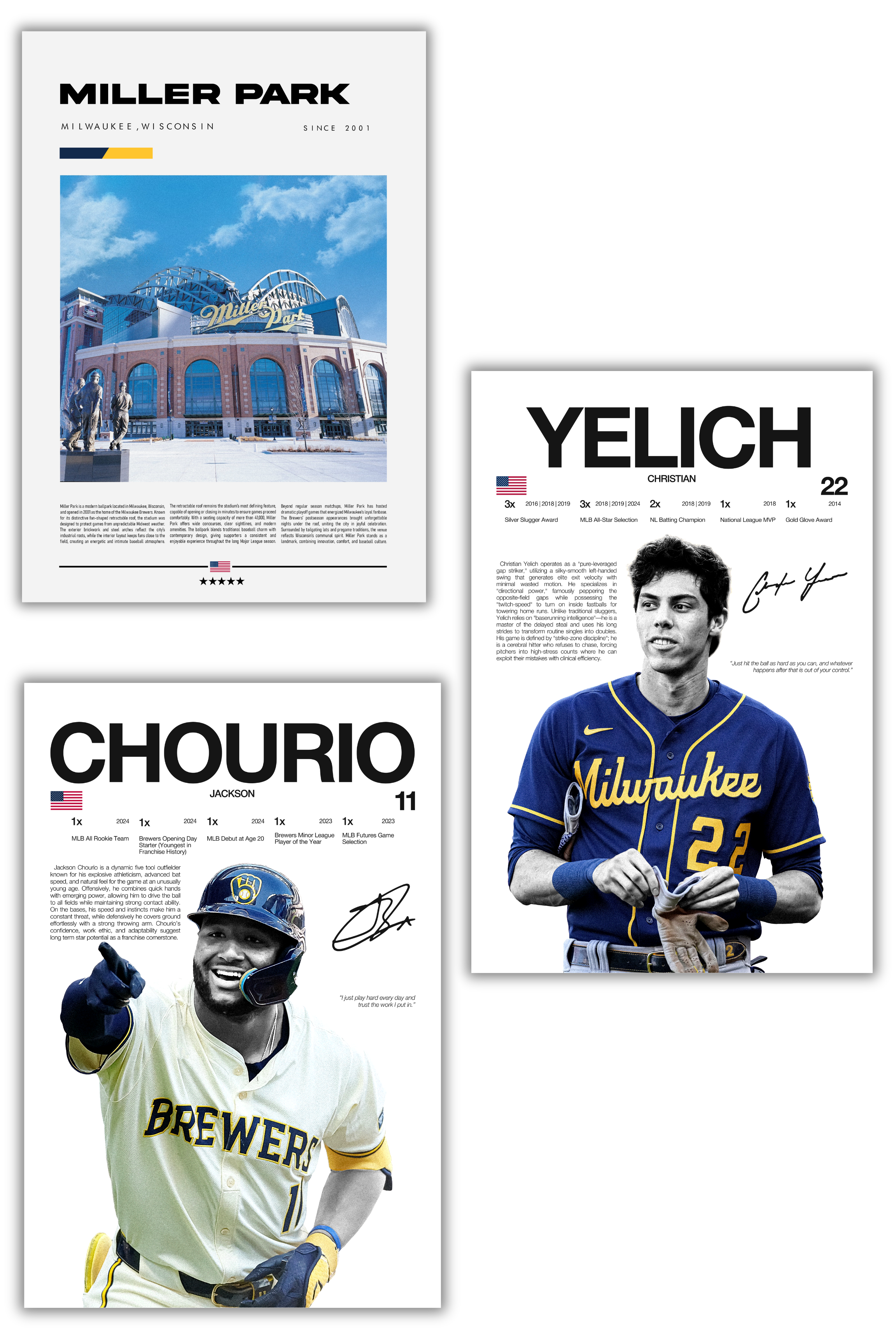 Milwaukee Brewers Baseball Bundle - 3 Pack