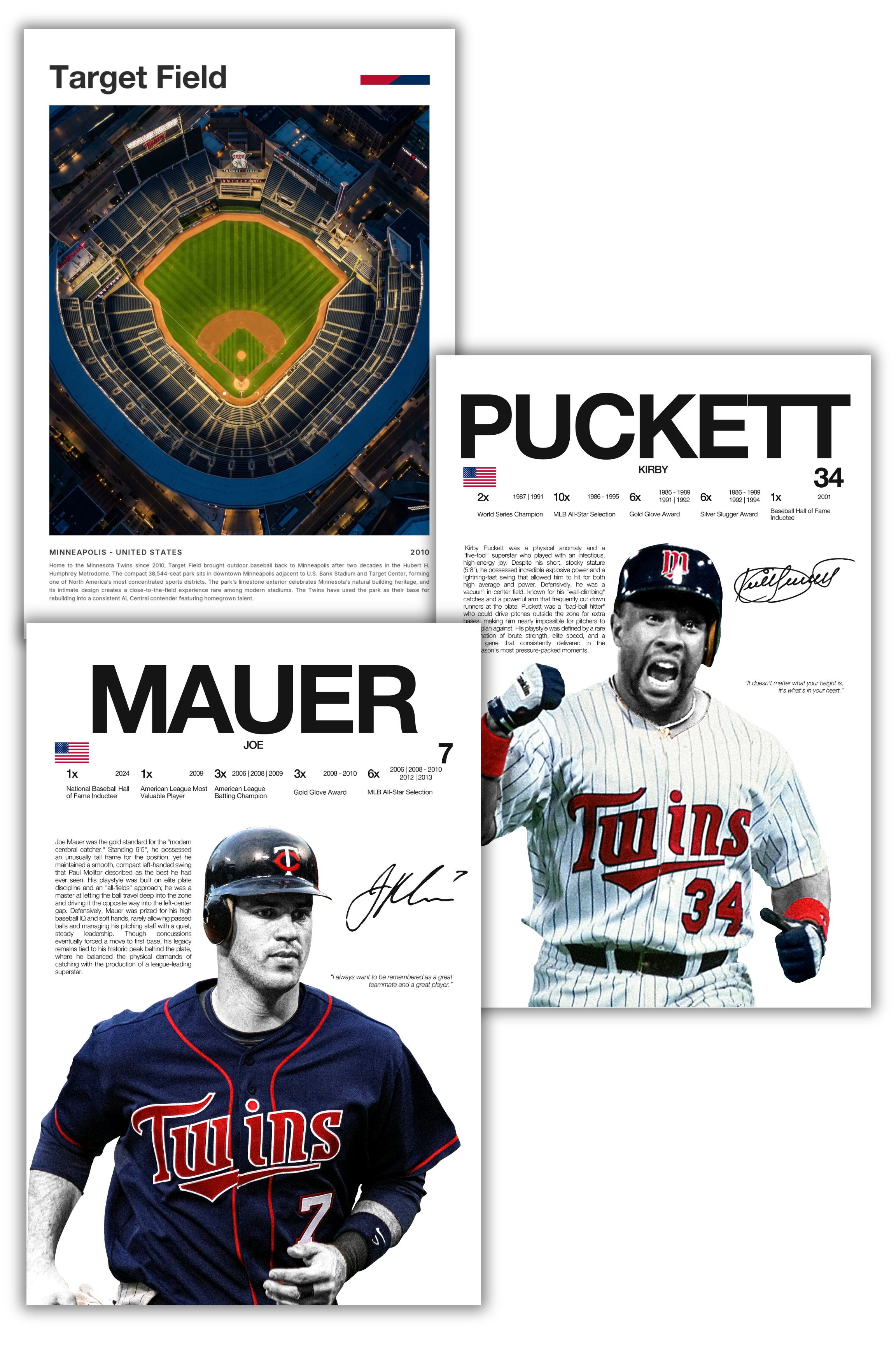 Minnesota Twins LEGENDS Baseball Bundle - 3 Pack