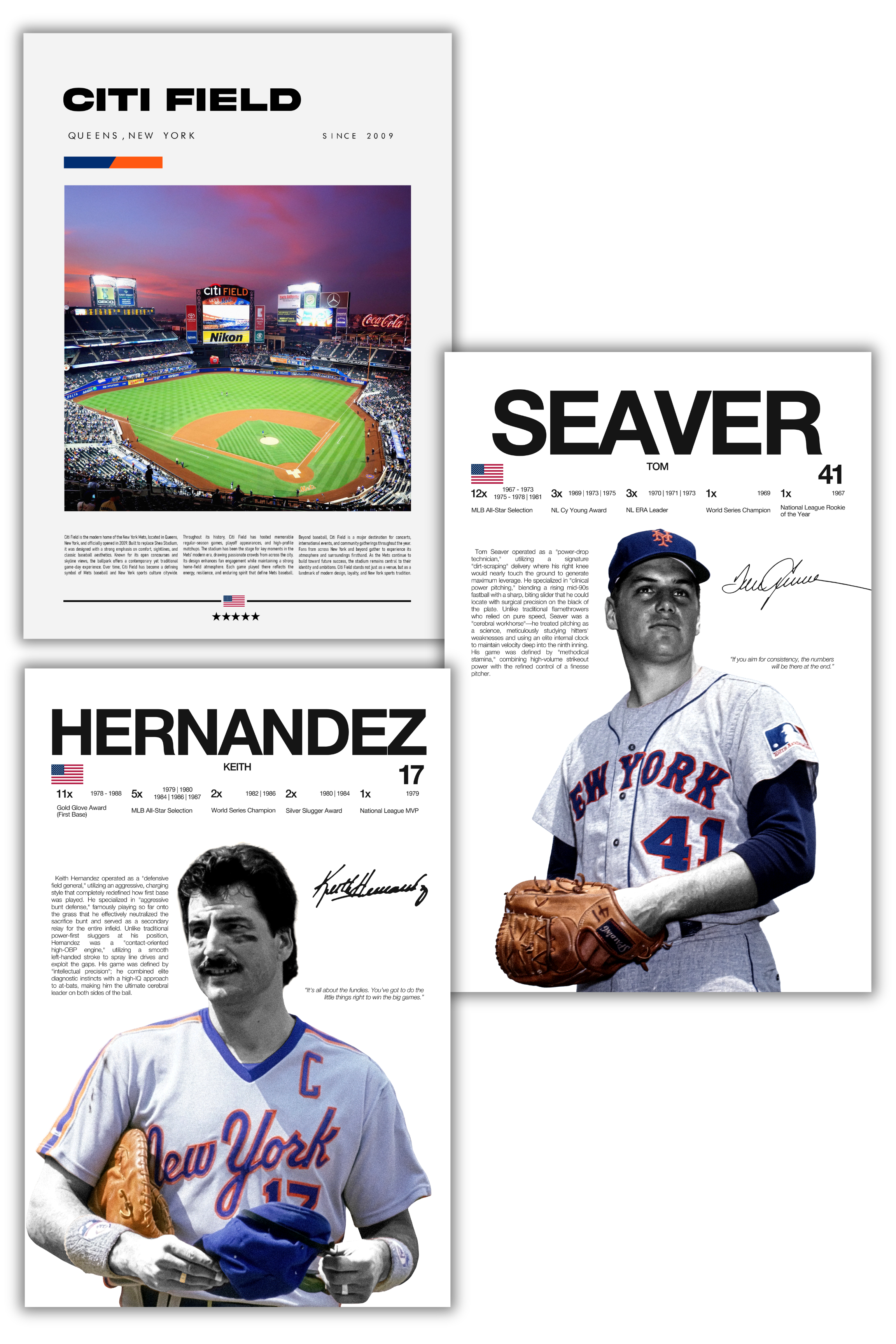 New York Mets Throwback Baseball Bundle - 3 Pack