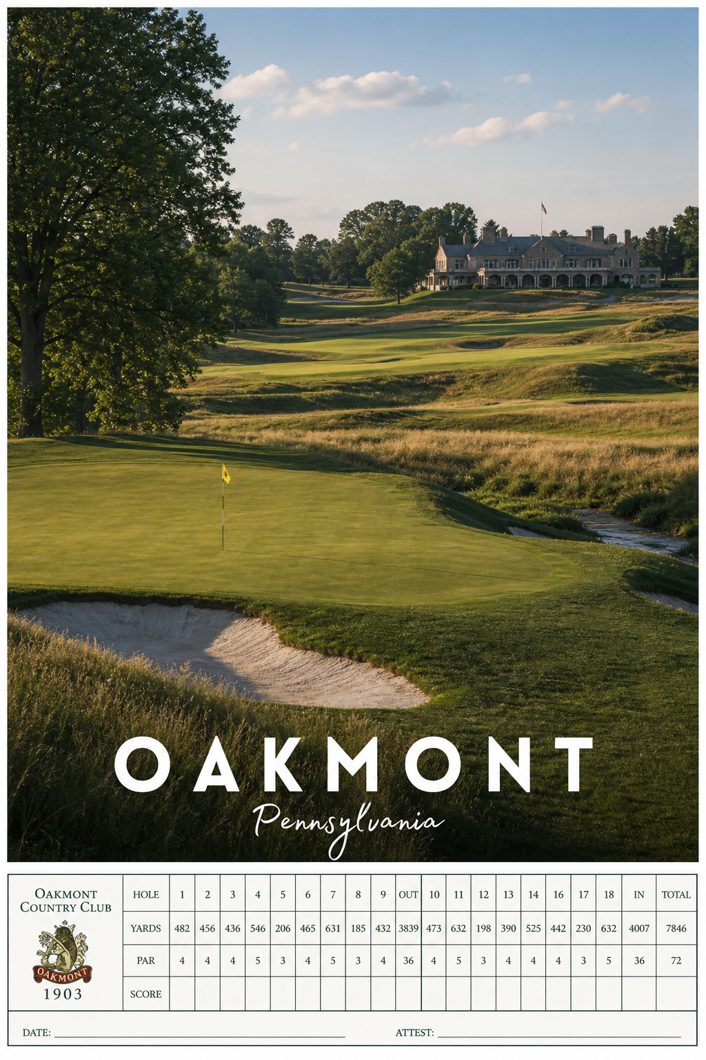 Oakmont - Scorecard