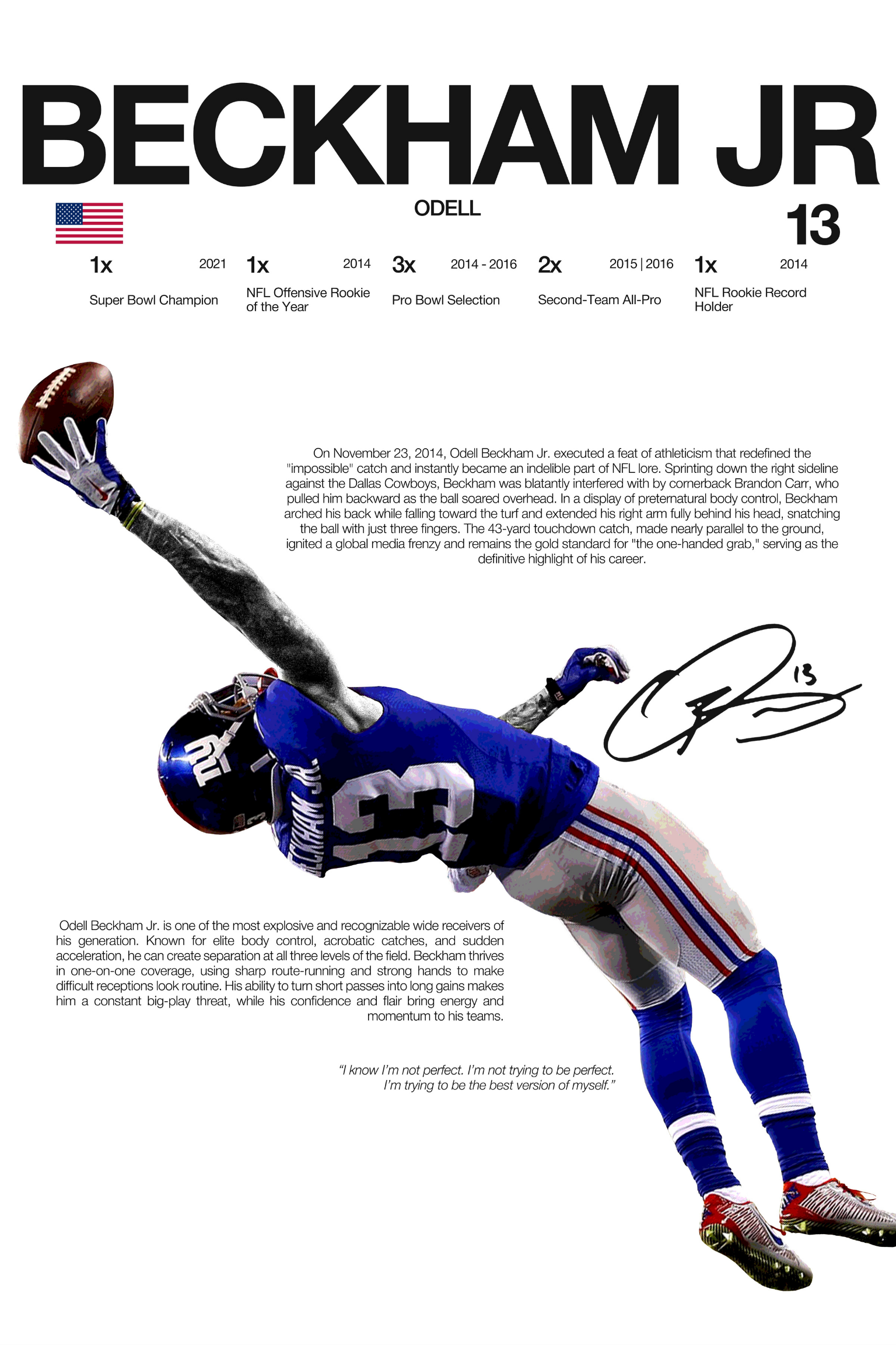 ODELL BECKAM JR. GIANTS - HARDLINE SERIES