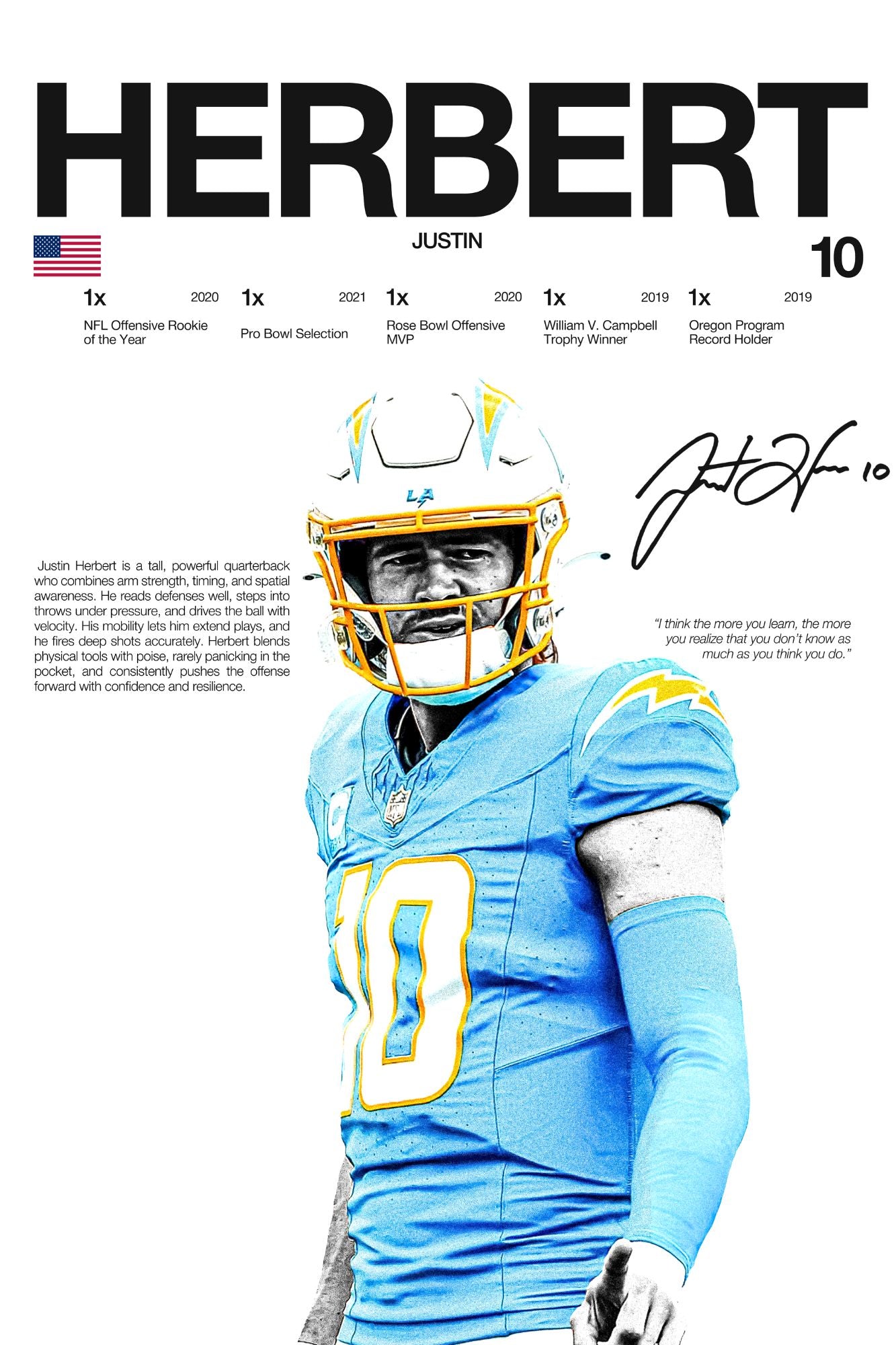 Justin Herbert - Hardline Series