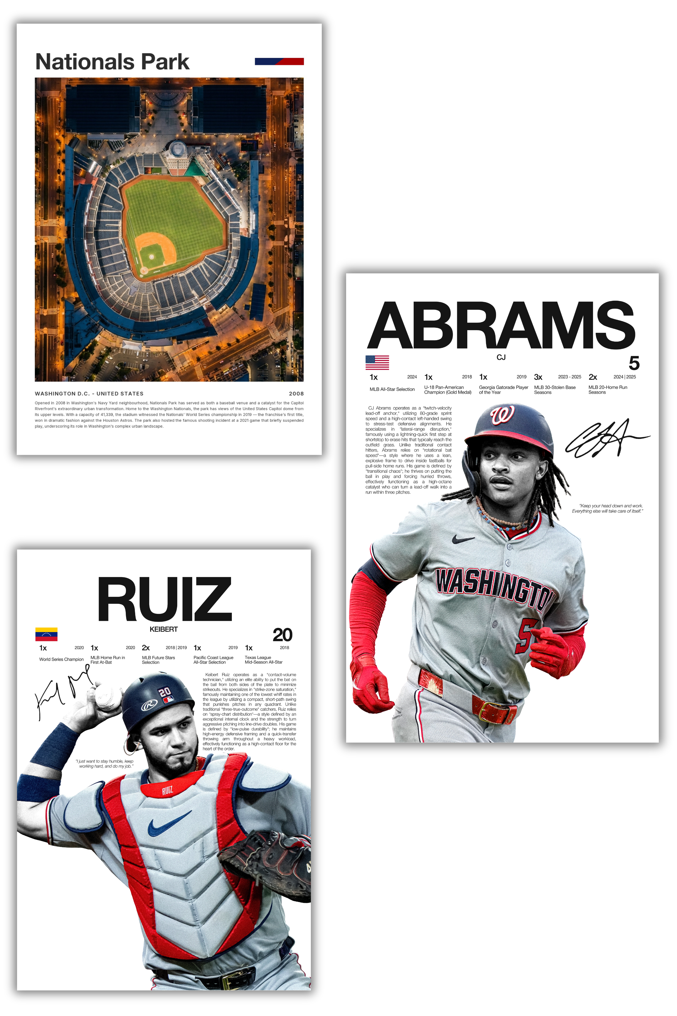Washington Nationals Baseball Bundle - 3 Pack