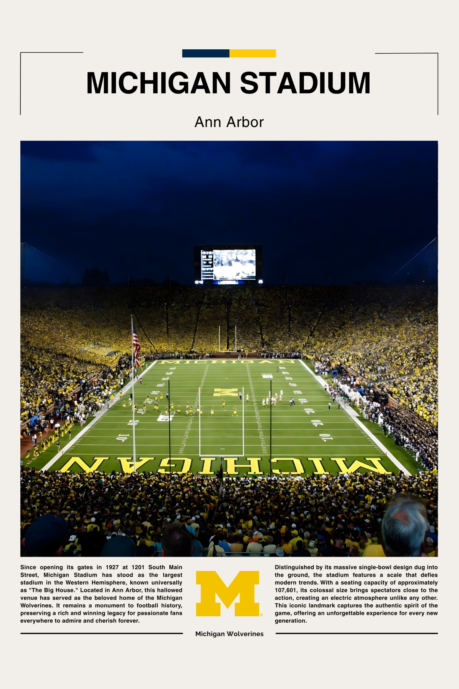 Michigan Stadium - Michigan Wolverines - Stadium Series
