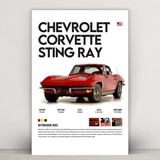 Chevrolet Corvette Sting Ray metal wall art