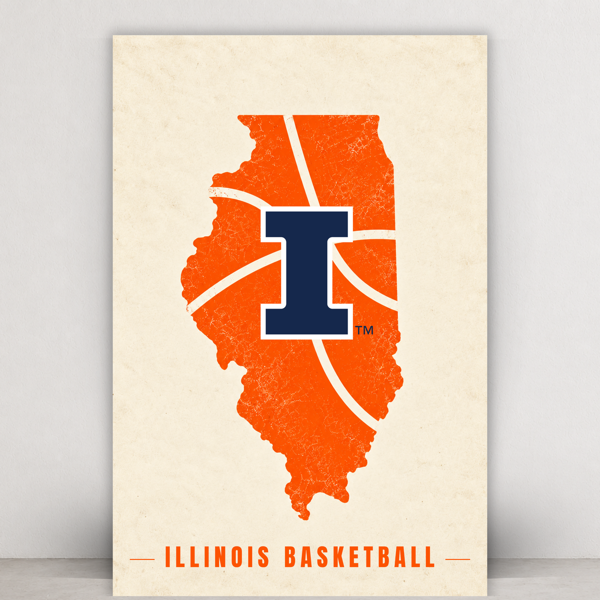 Illinois Basketball State Outline