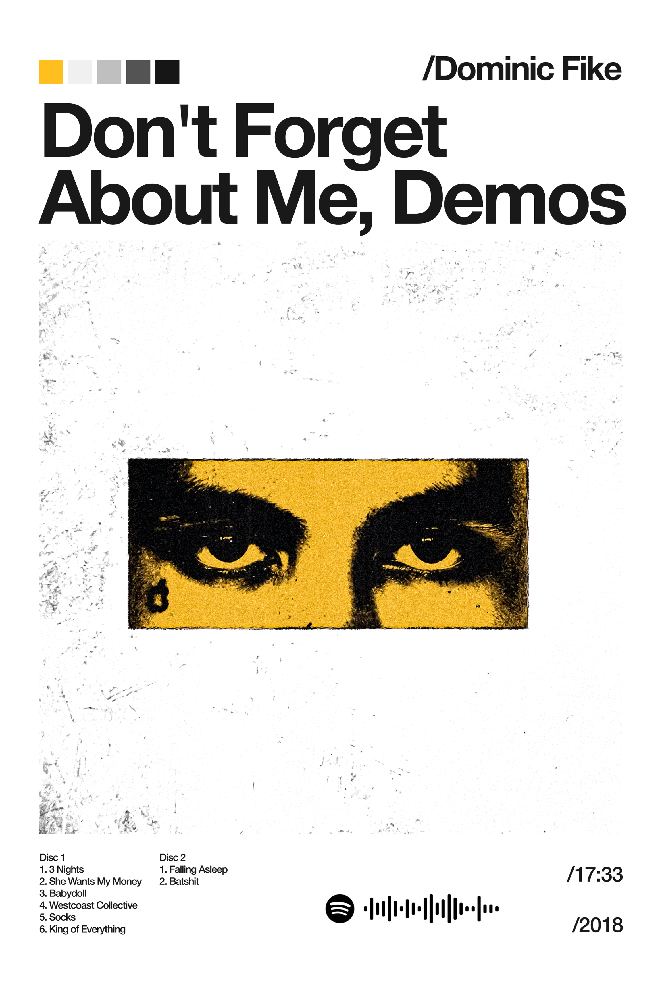 Don't Forget About Me, Demos - Playback Series