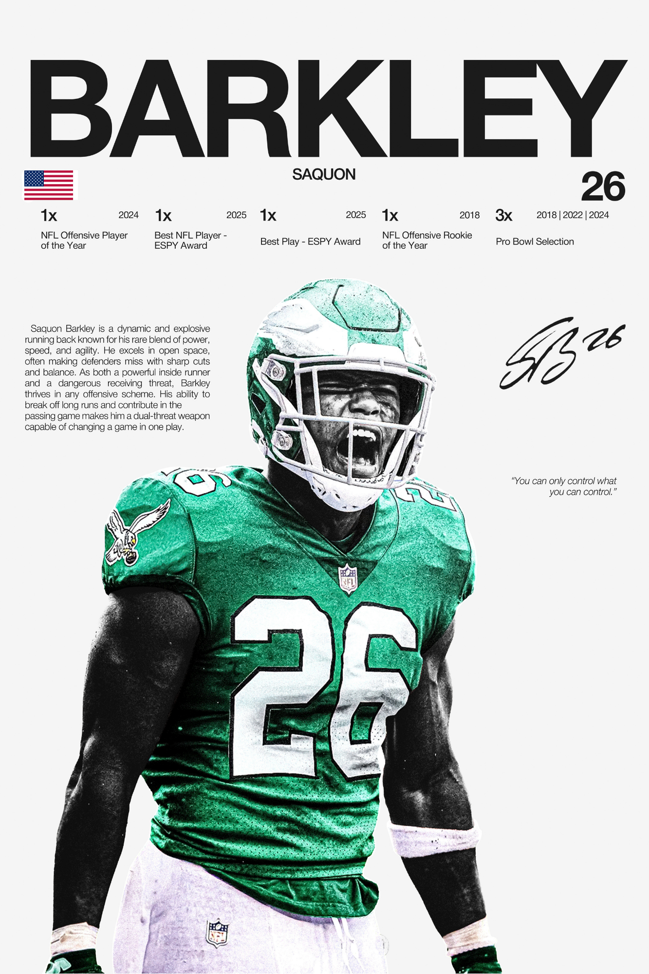 Saquon Barkley Kelley Green - Hardline Series