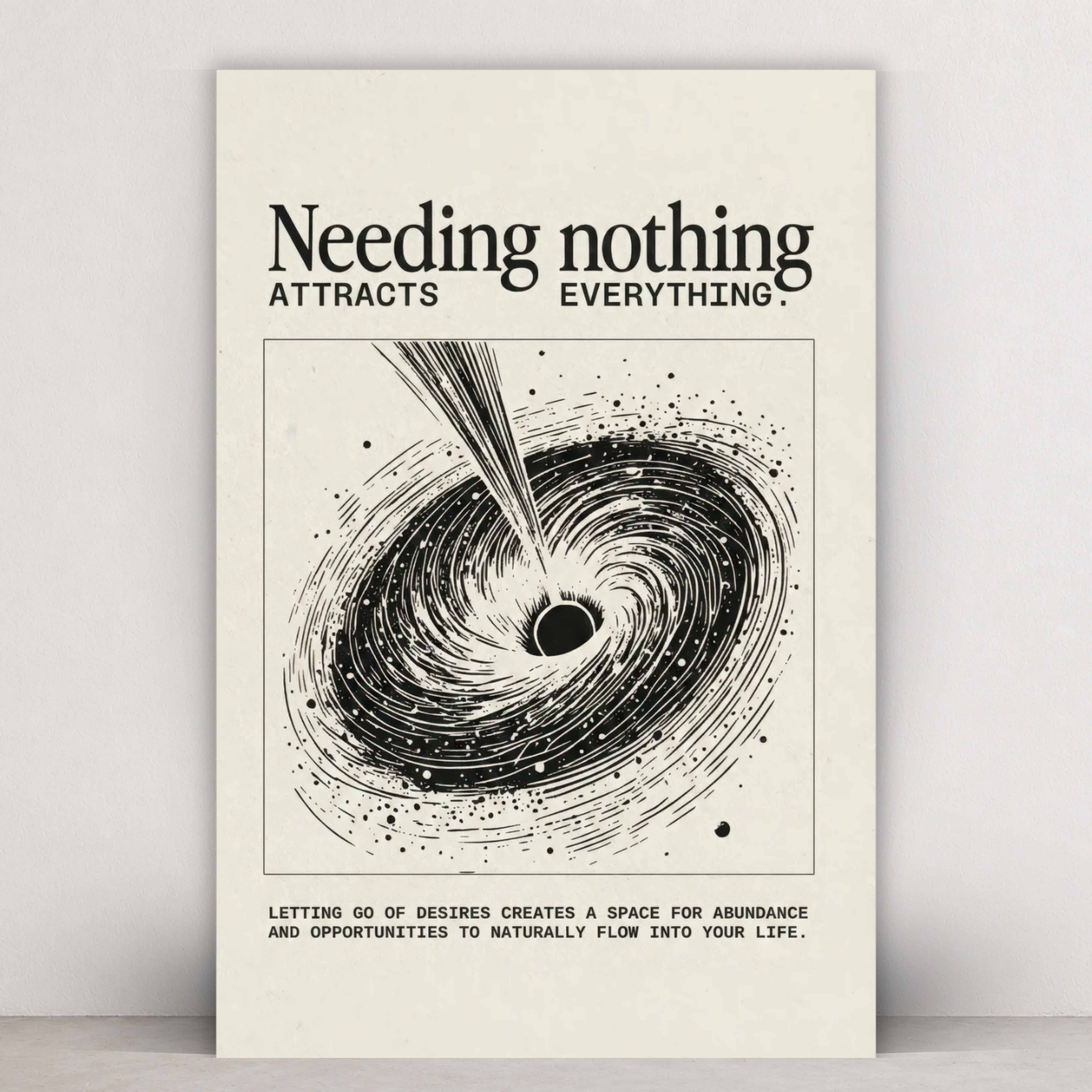 NEEDING NOTHIING