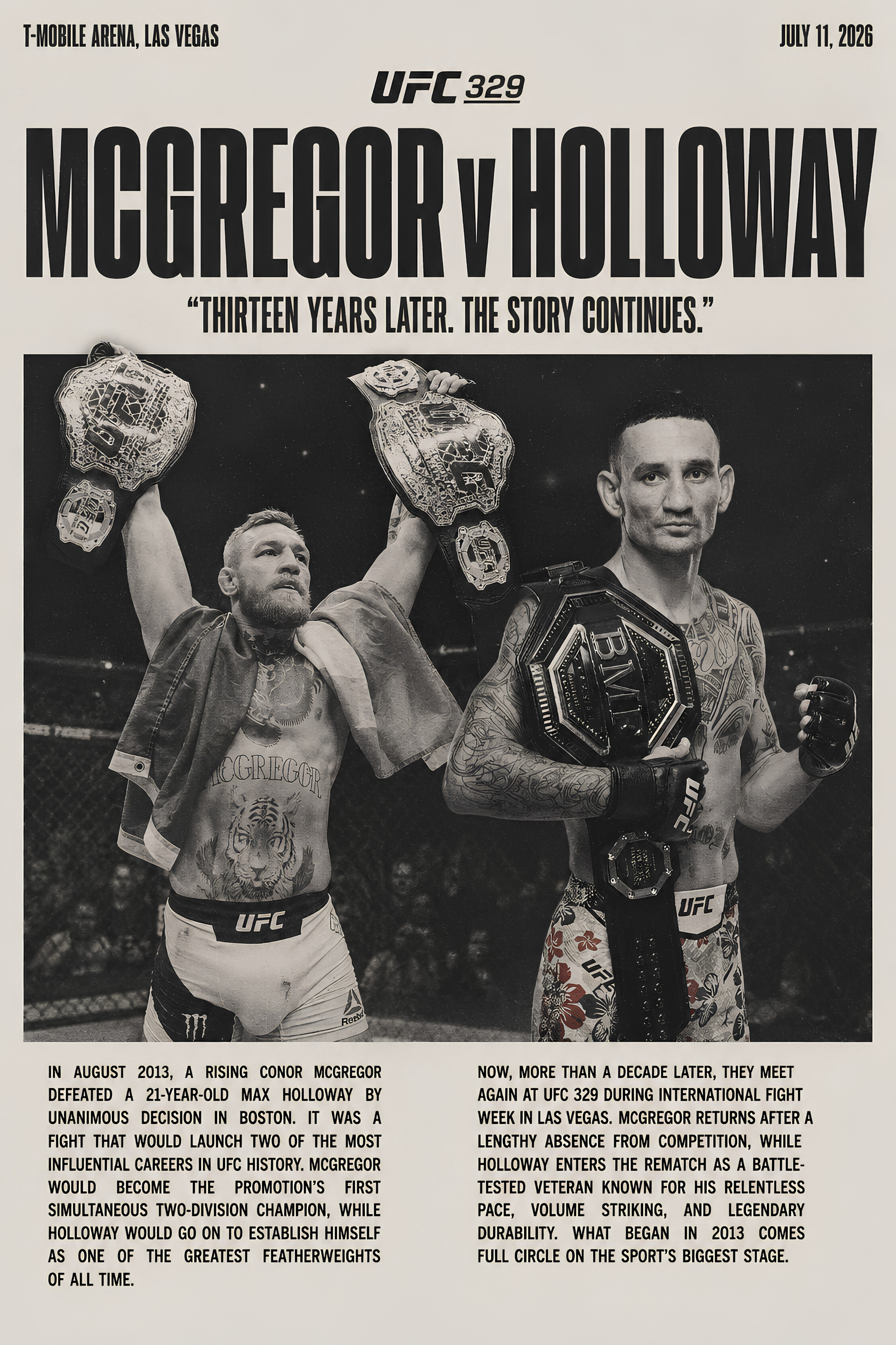 UFC 329 - Newspaper