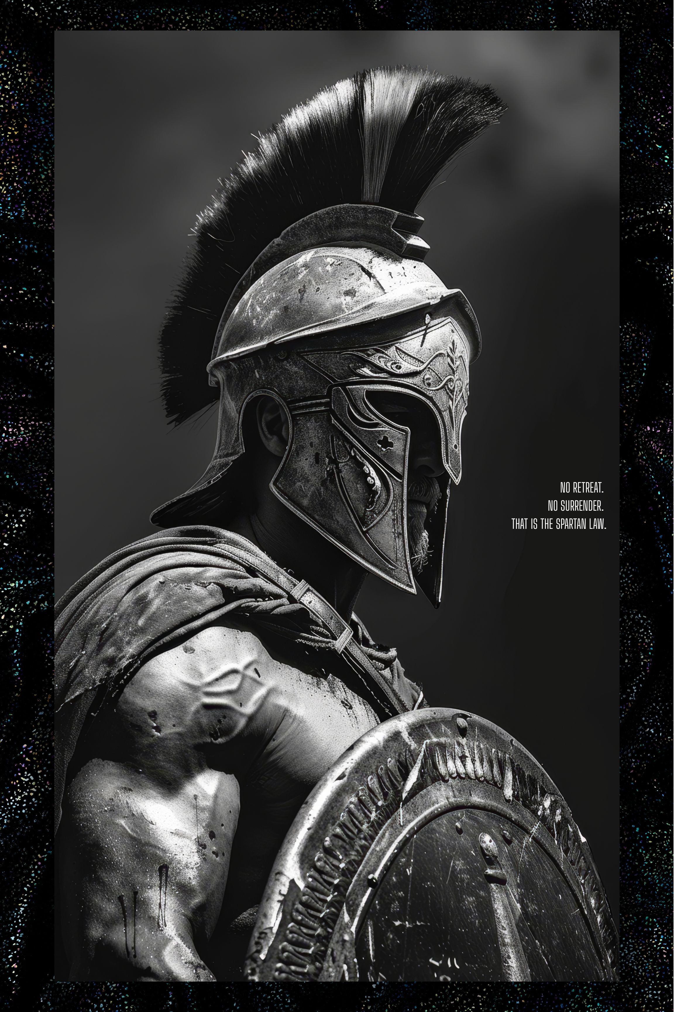 The Spartan - Black and White - Original Print