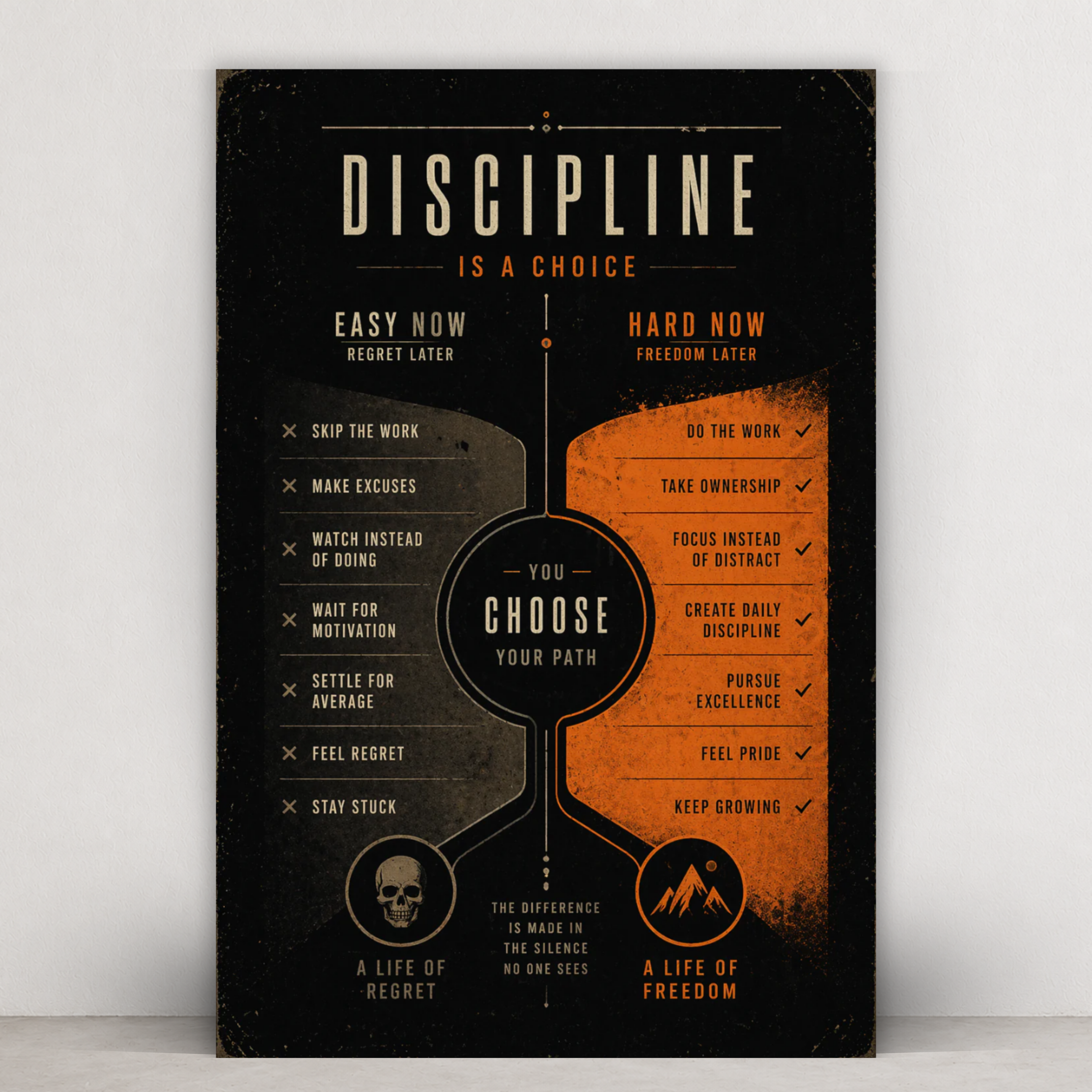 DISCIPLINE IS A CHOICE.