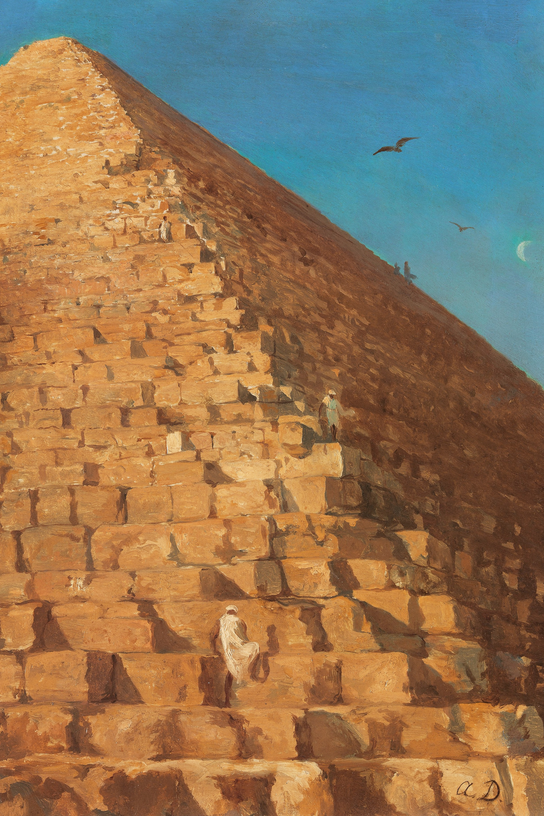 The Great Pyramid by Giza (1830) - Adrian Dauzats