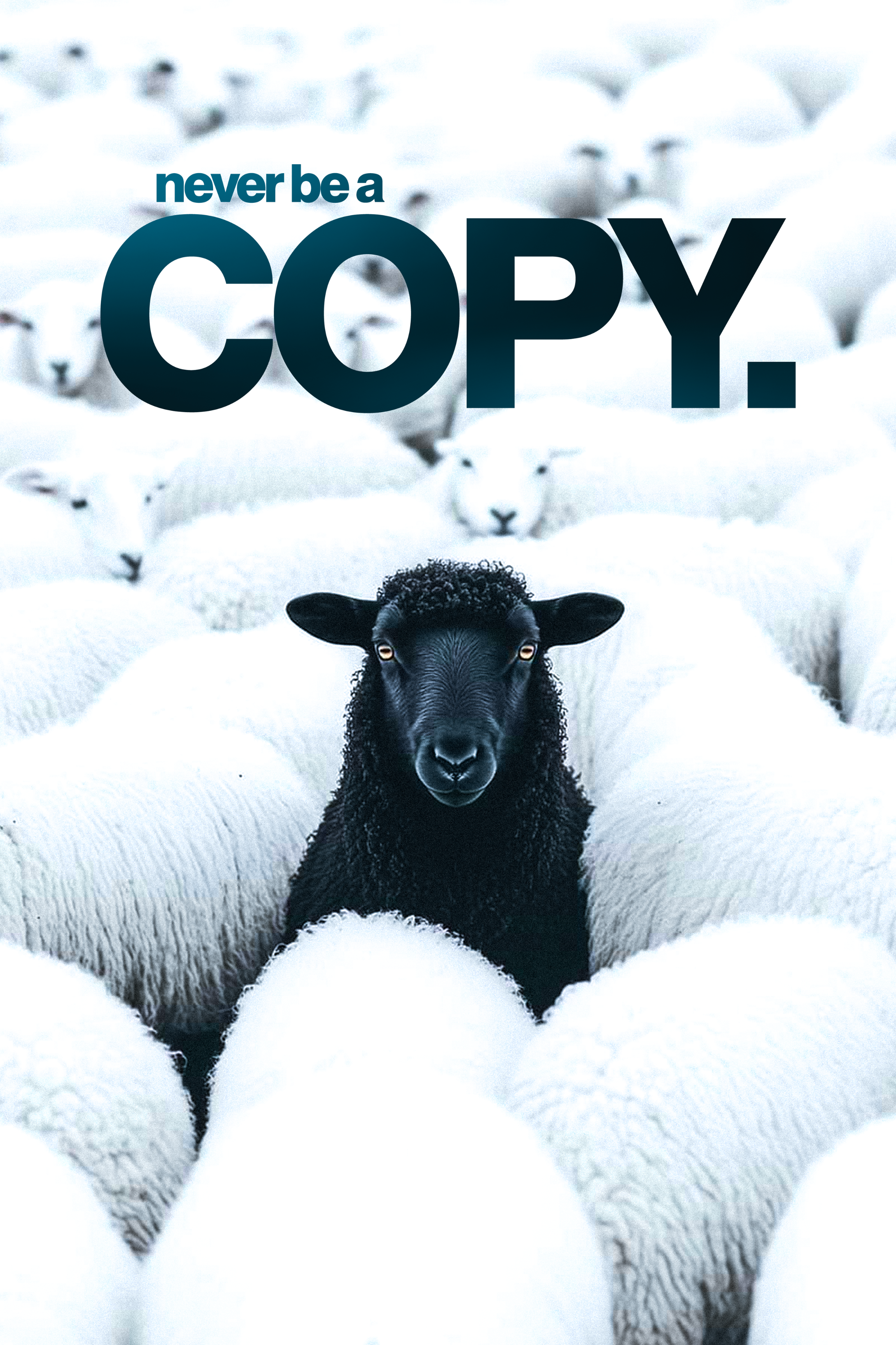NEVER BE A COPY.