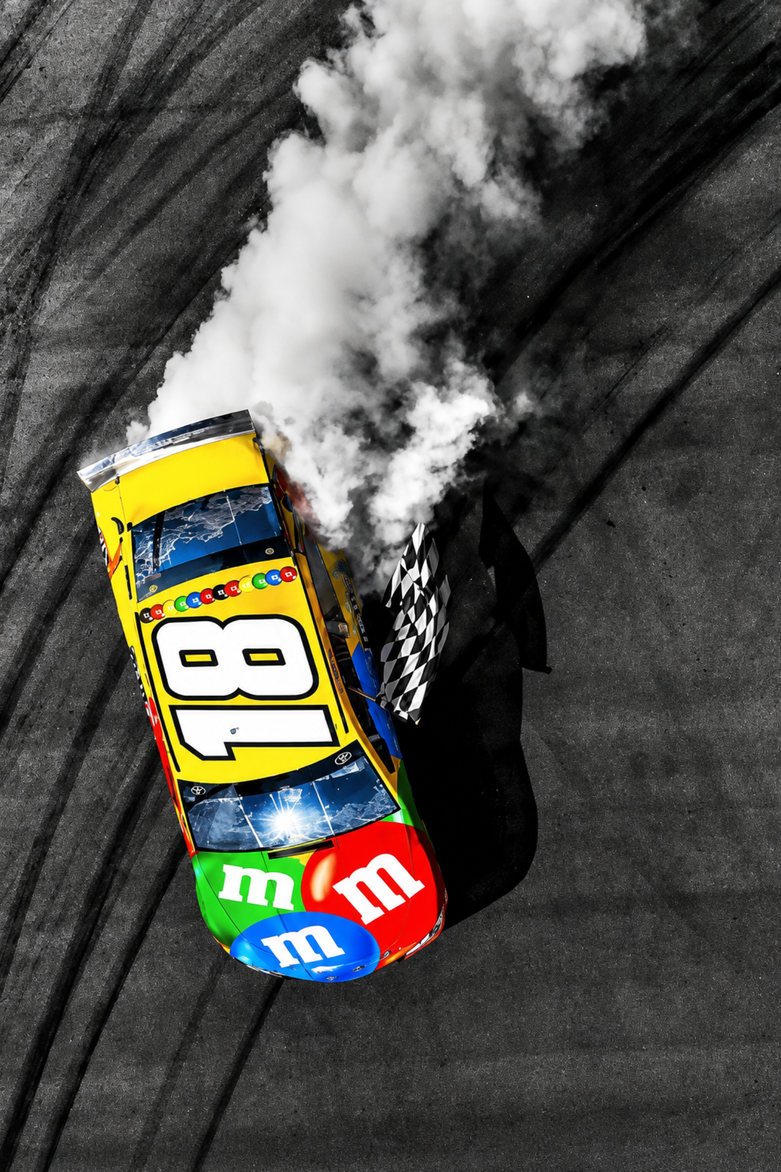 Kyle Busch Burnout Print