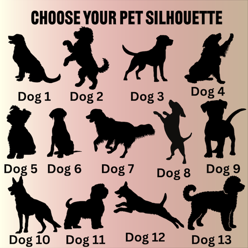 Custom Pet Name Sign - Silhouette