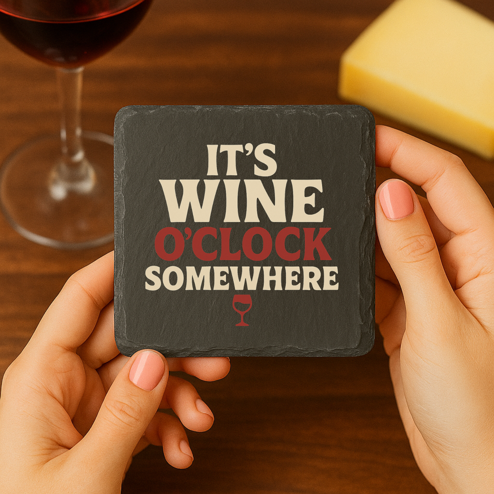 Wine Night Coasters - Slate Coaster 4 Pack