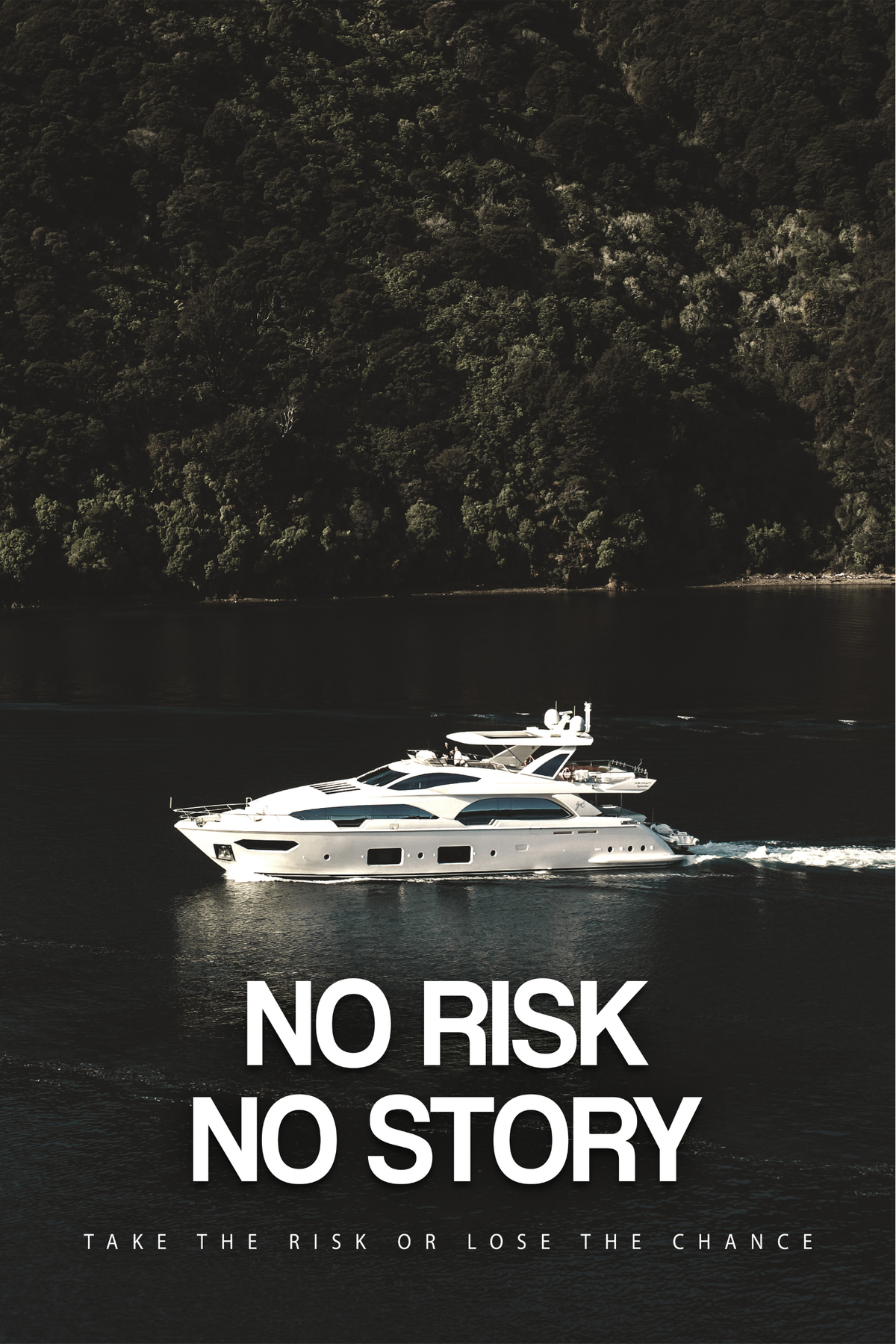 No Risk No Story Wall Art | Motivational Metal Print