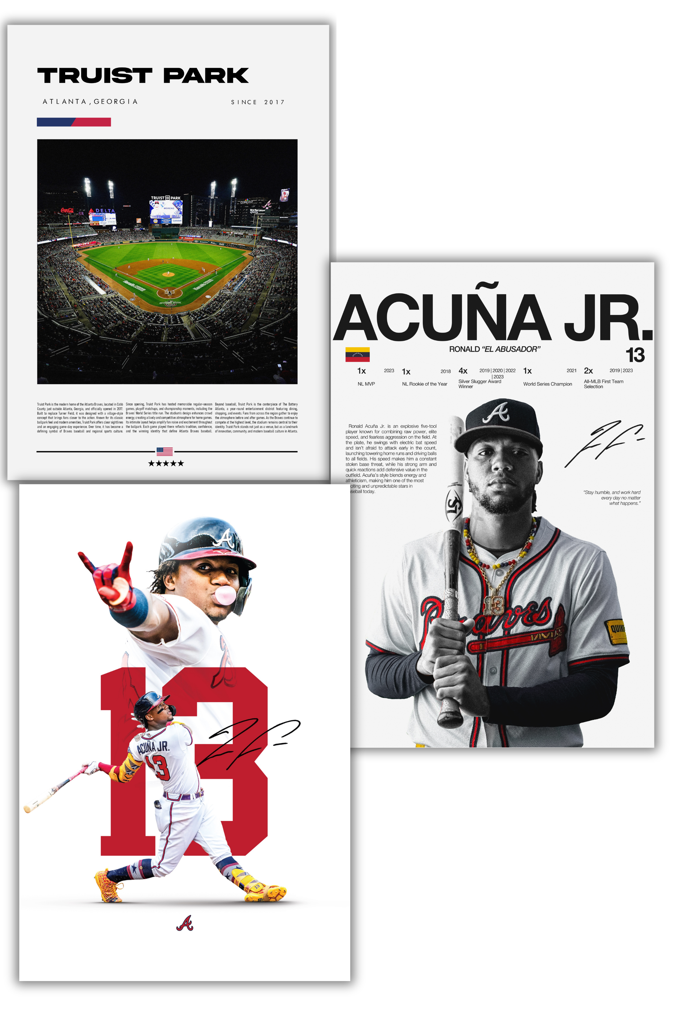 Atlanta Braves Ronald Acuña Jr. Baseball Bundle - 3 Pack