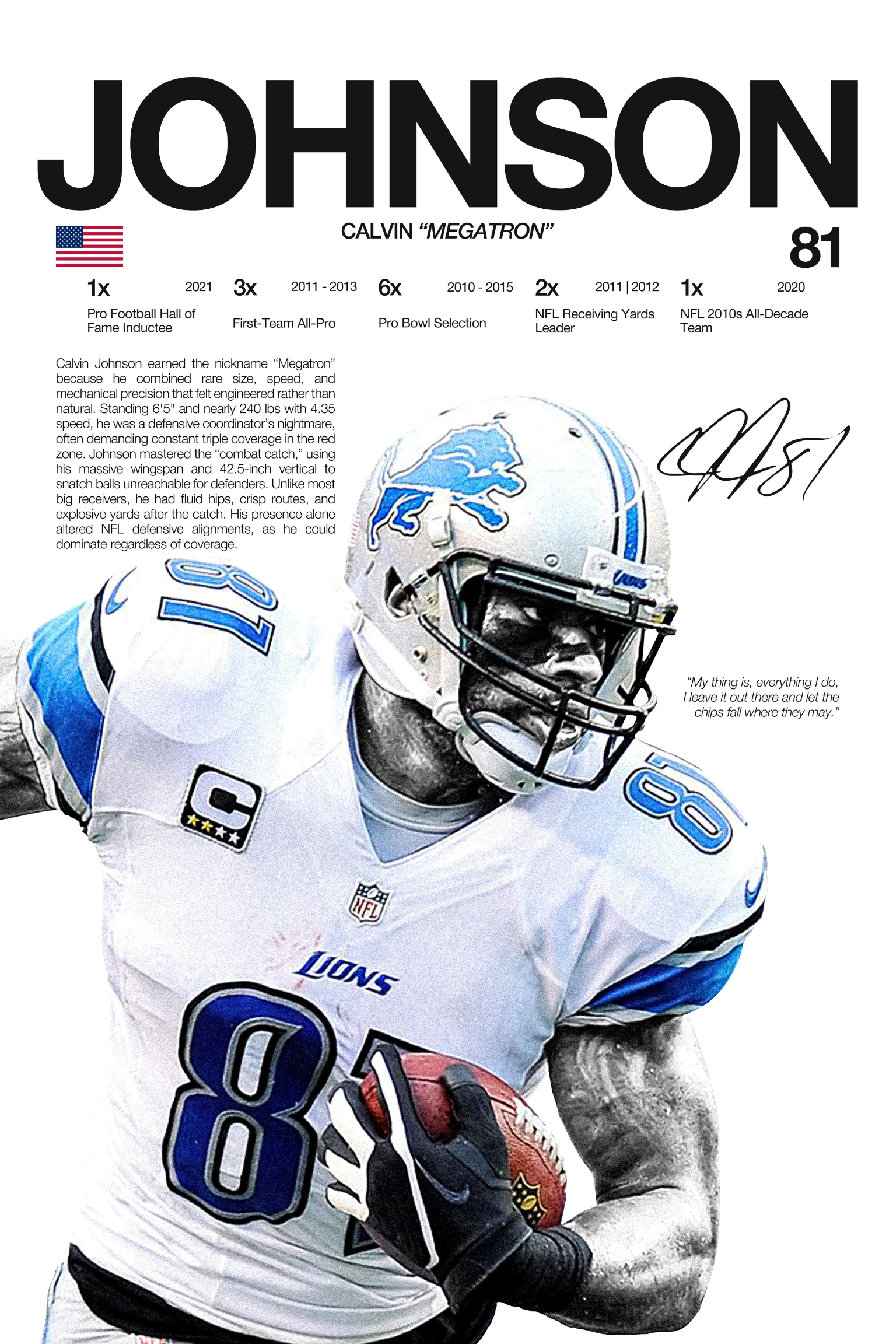 CALVIN JOHNSON - HARDLINE SERIES