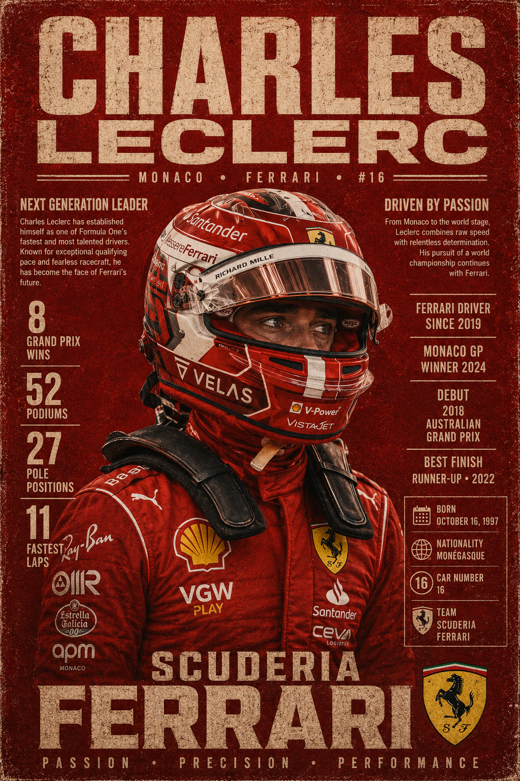 Charles Leclerc – Scuderia Heritage Print