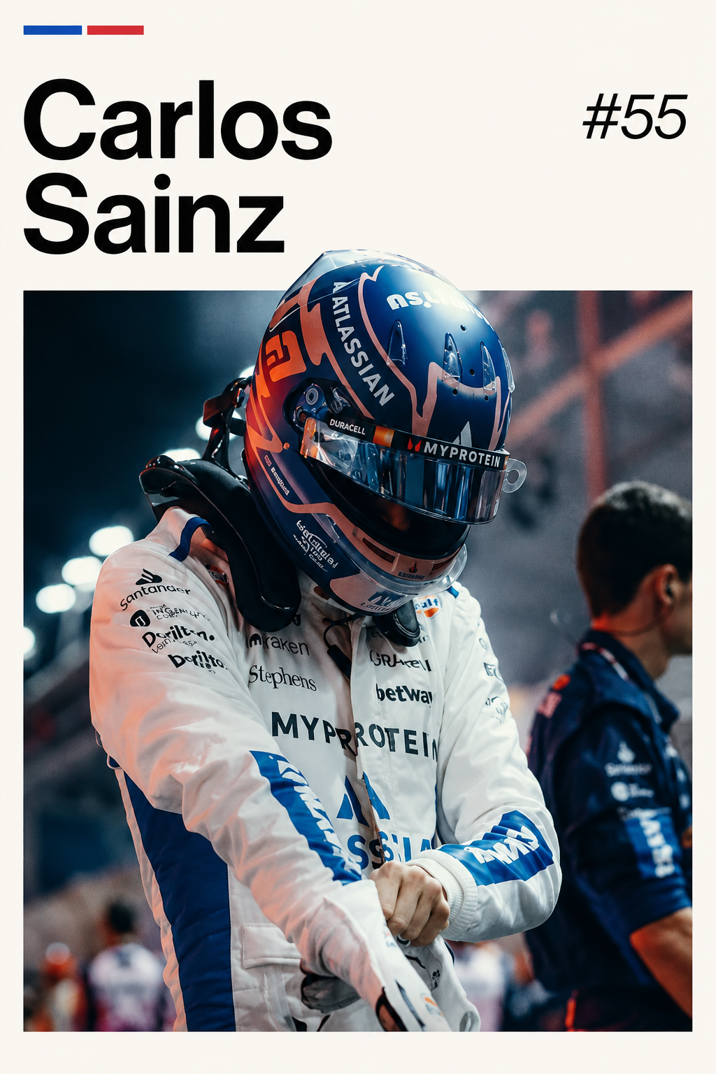 Carlos Sainz – Grid Focus Helmet Print
