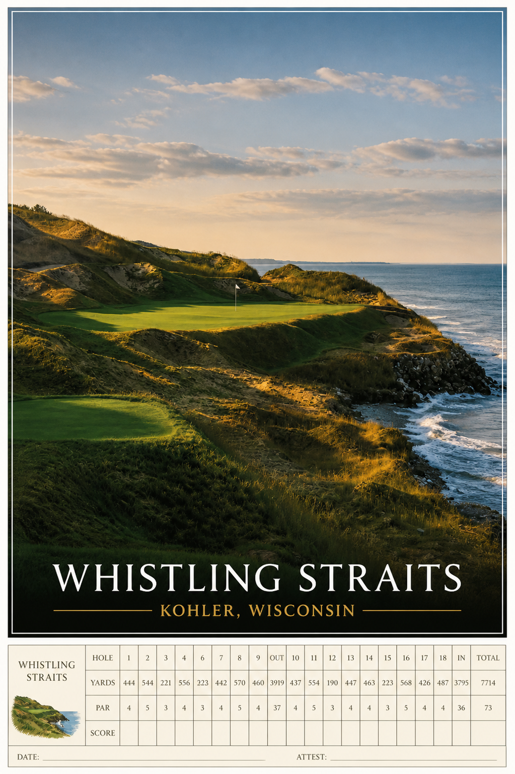 Whistling Straits  - Scorecard