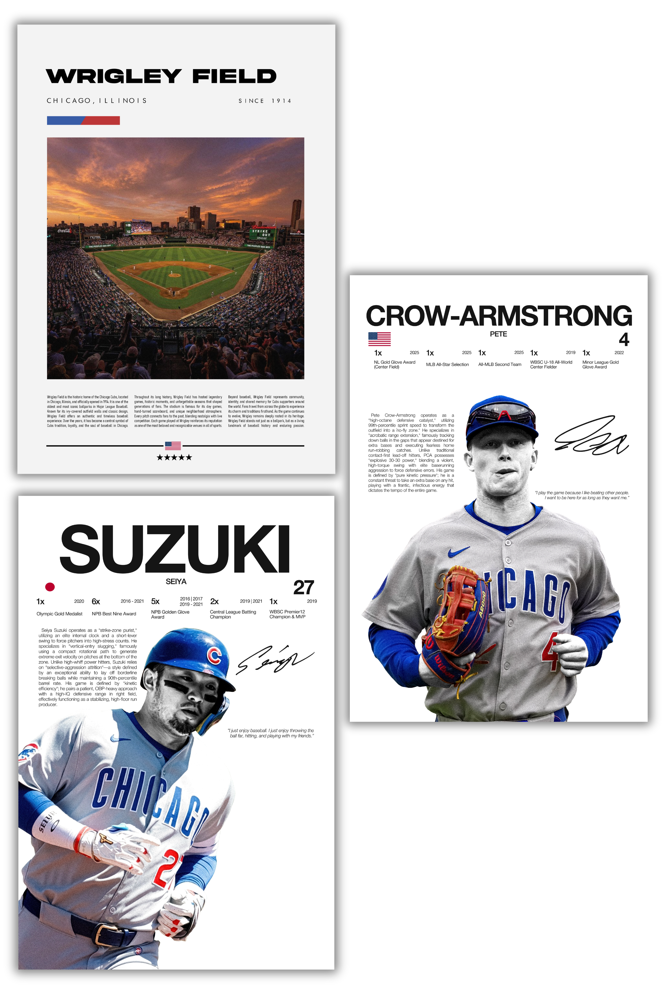 Chicago Cubs Baseball Bundle - 3 Pack