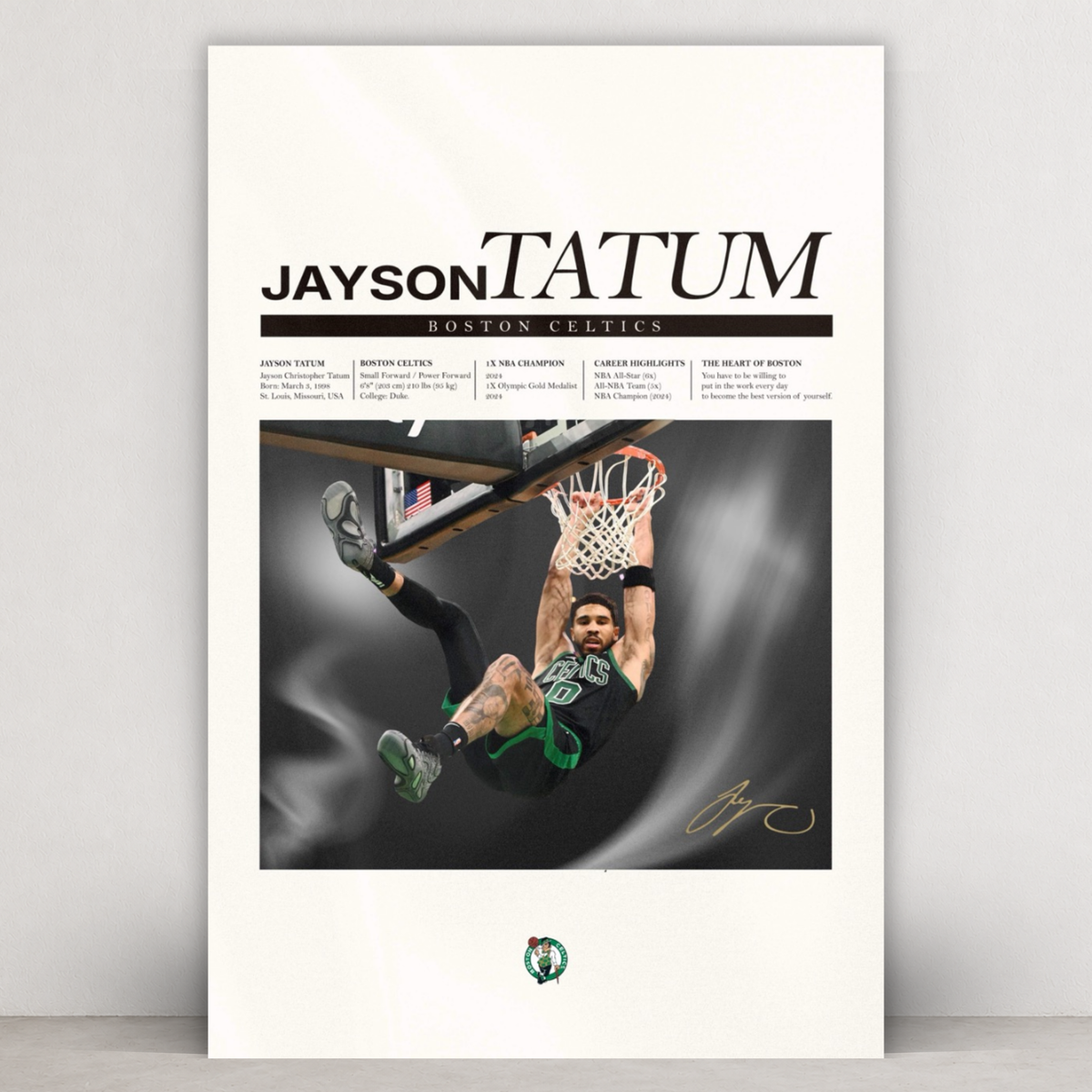 Jayson Tatum - Newsprint Series