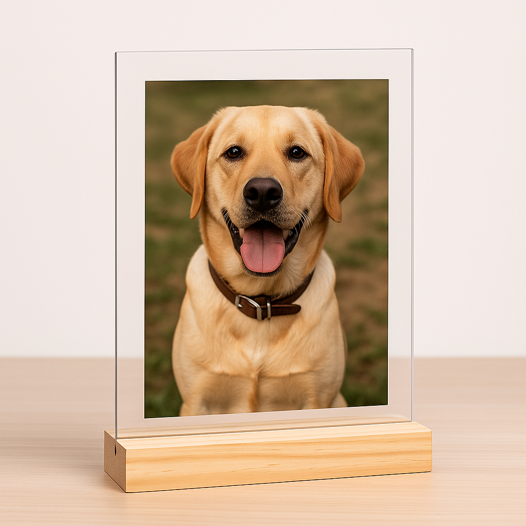 Custom Acrylic Dog Portrait - Personalized Plaque